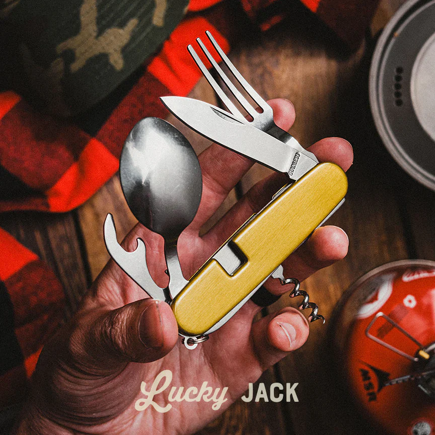 7-in-1 Hobo Knife Camp Cutlery Multi-Tool | Camping Utensil with Fork Spoon Knife - Image 8