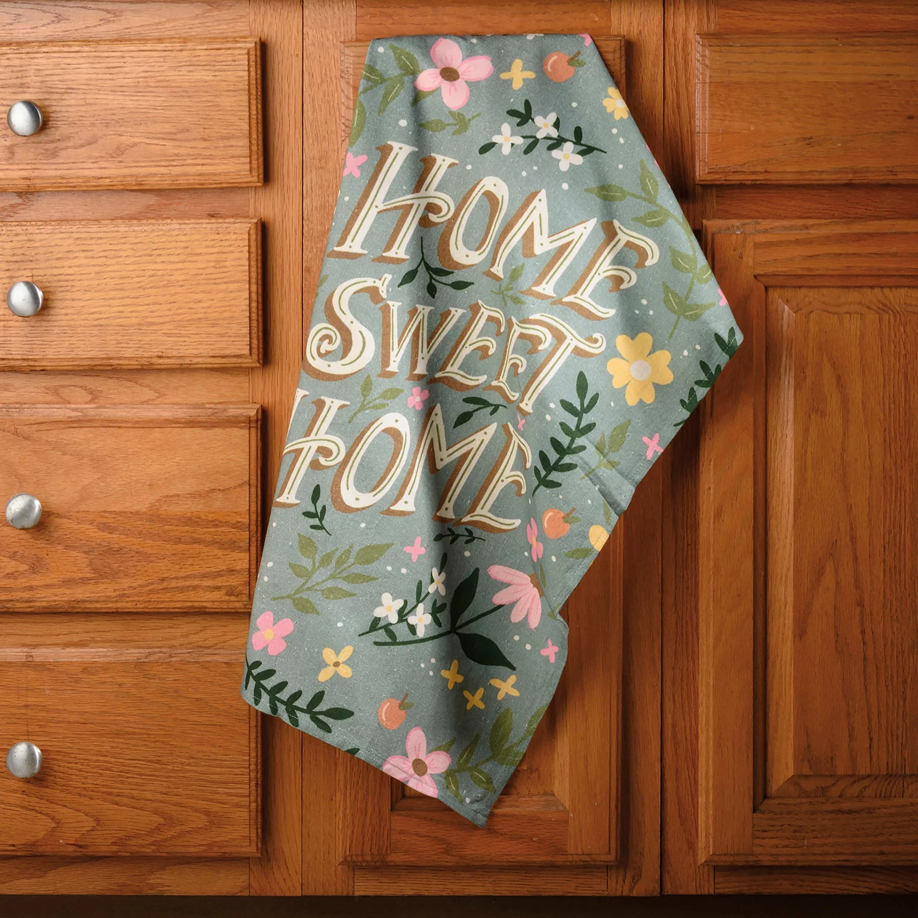 Home Sweet Home Floral Design Kitchen Towel | Novelty Tea Towel | Cute Kitchen Hand Towel | 18" x 28" - Image 2
