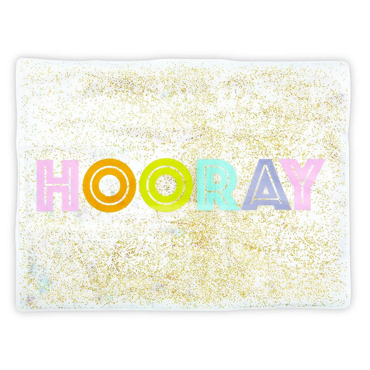 Birthday Girl/Boy "Hooray" Glitter Confetti Single Placemat | Reusable Vinyl Table Place Mat for Birthday Parties - Image 2