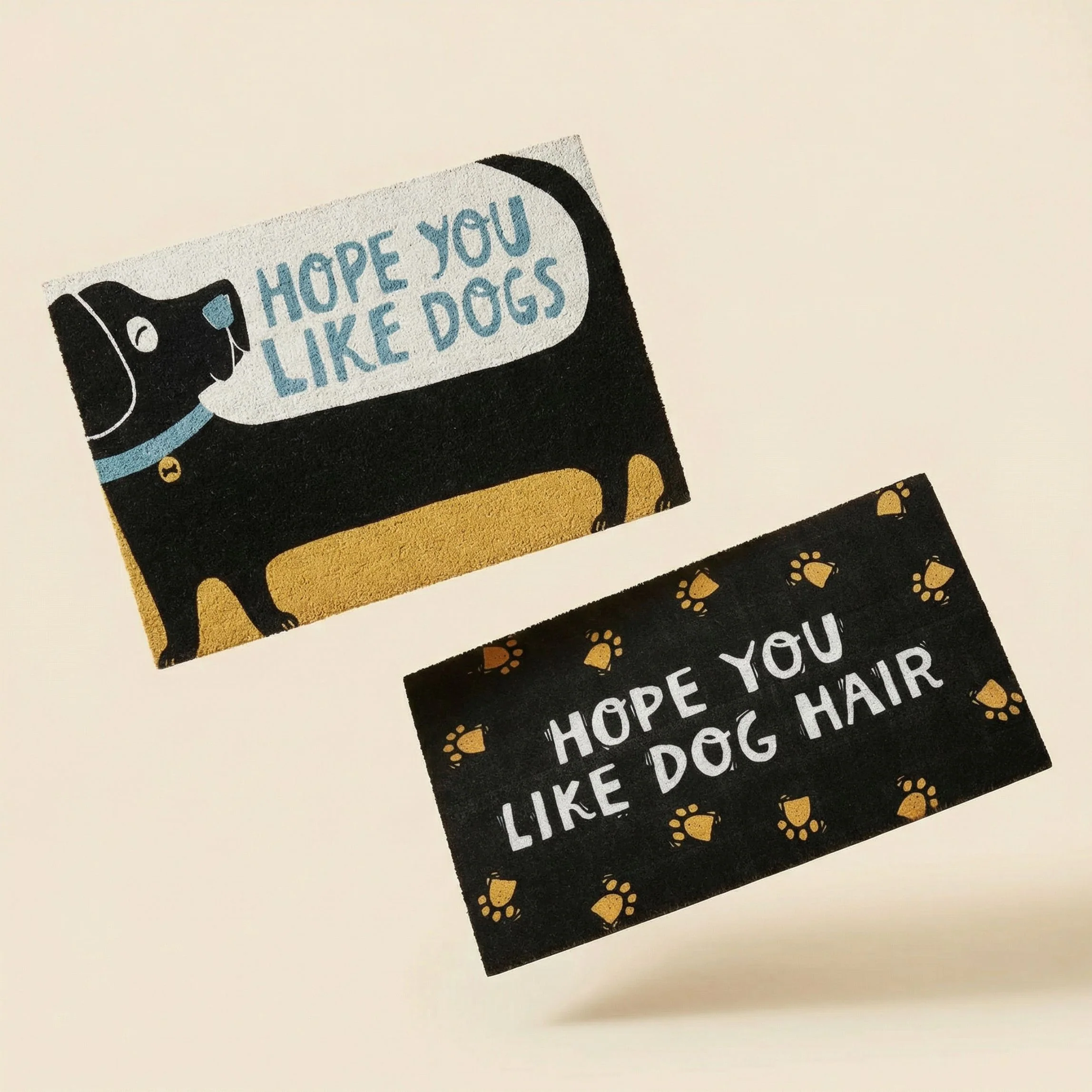 Hope You Like Dogs (& Dog Hair) Rug Bundle | Two 34" x 20" Indoor/Outdoor Rugs - Image 2