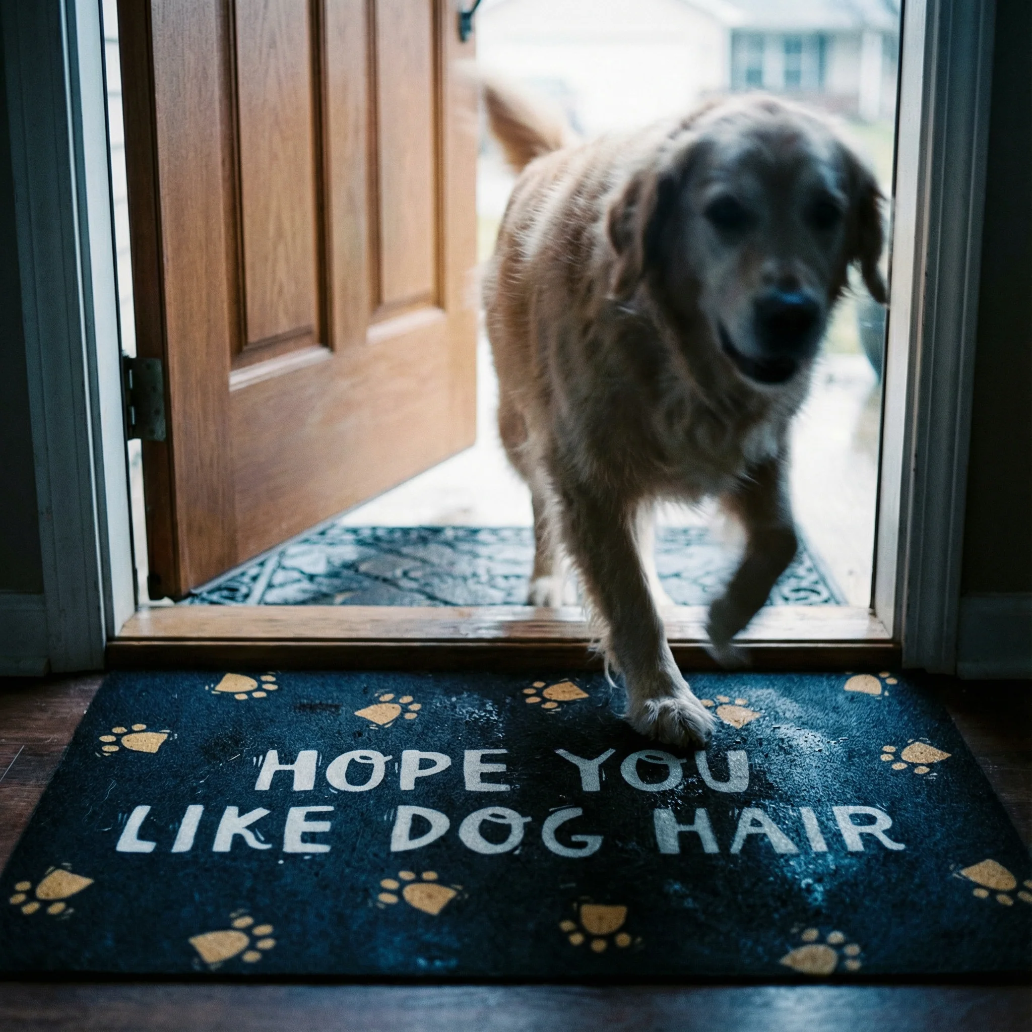Hope You Like Dog Hair Indoor/Outdoor Rug | 34" x 20" | Slip-Resistant Backing