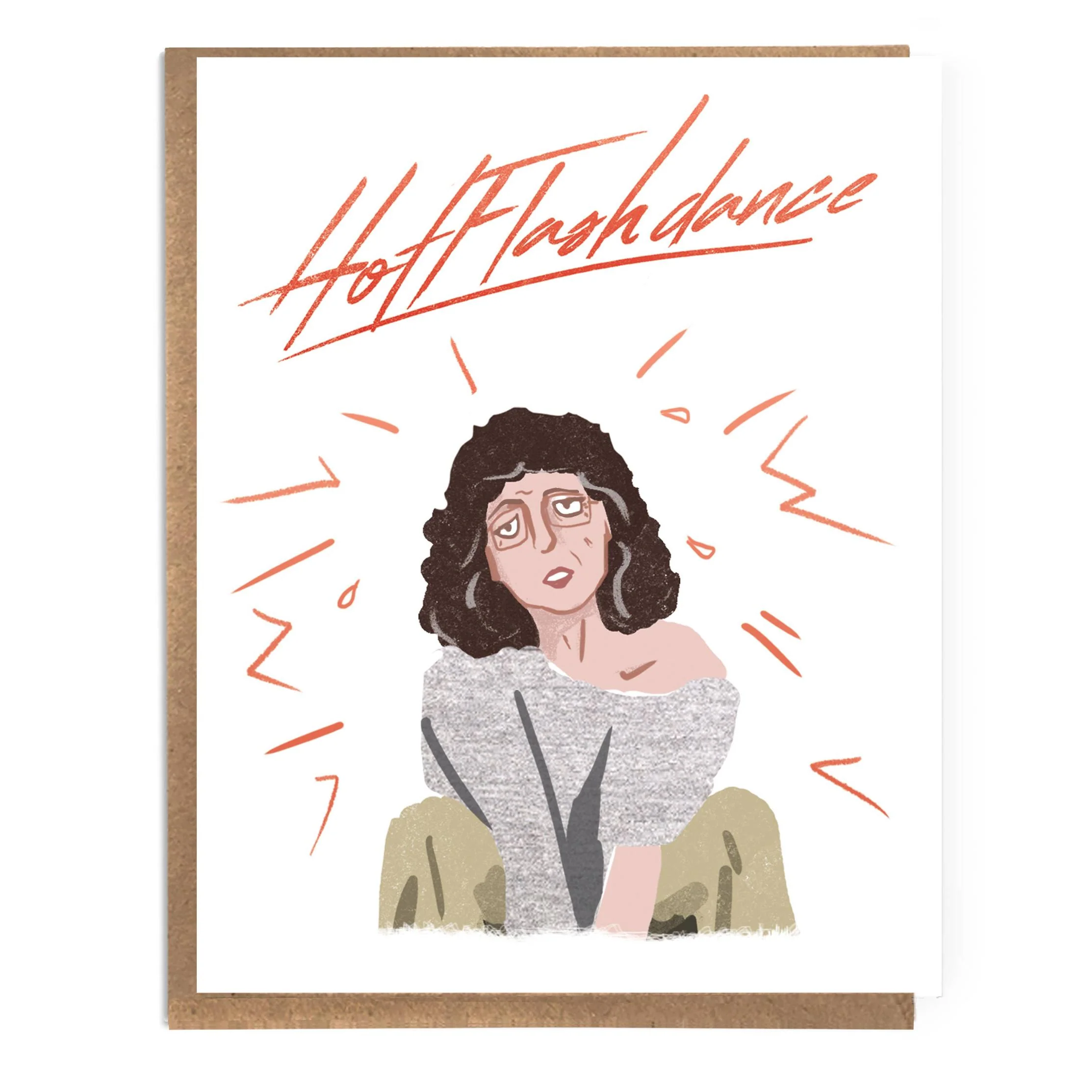 Hotflash Dance Funny Menopause Card | Menopause Humor Recycled Paper Greeting Card