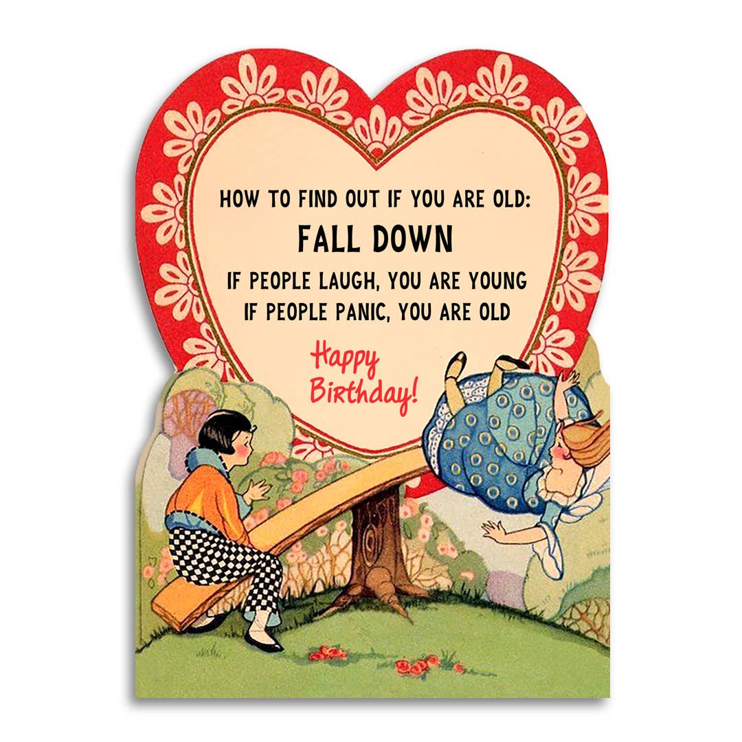 How to Find Out if You Are Old Birthday Card | Blank Greeting Card