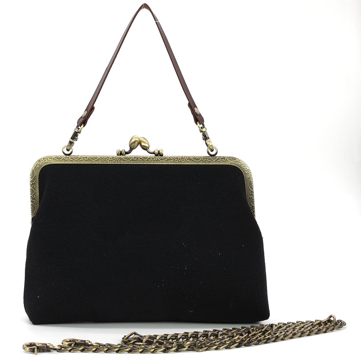 Howdy Cow Girl on Horse Kiss Lock Bag | Western Vintage Detachable Strap Purse - Image 3