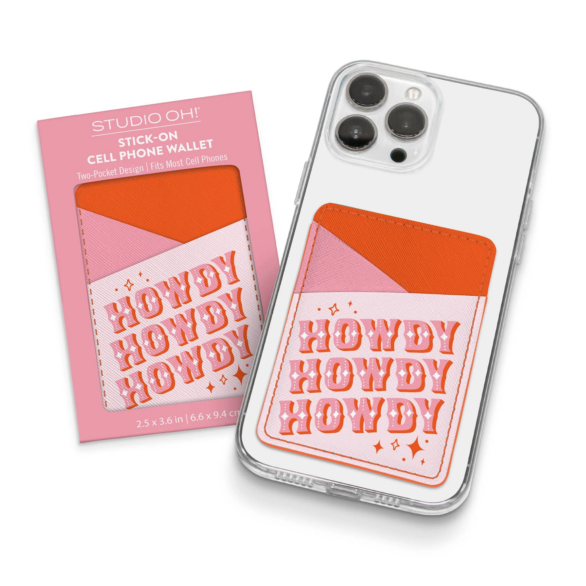 Howdy Partner Stick-On Cell Phone Wallet | Durable Water-resistant Phone Accessories - Image 3