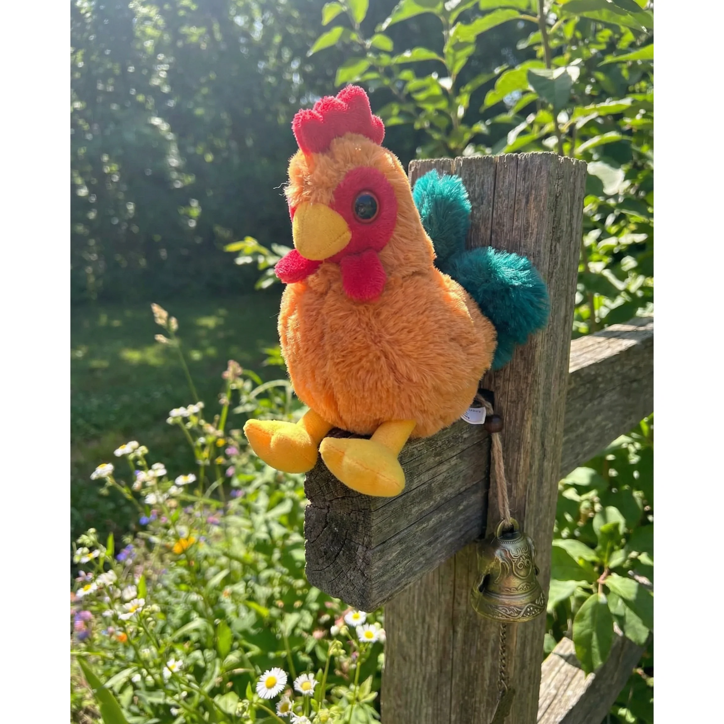 Hug'Ems-Mini Rooster Stuffed Animal 7" | Soft Farm Animal Plush Chicken Toy - Image 4