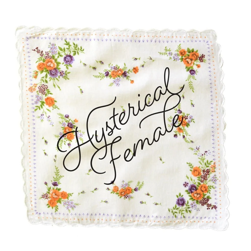 Hysterical Female Hankie Retro Floral Print Cotton Handkerchief - Image 4