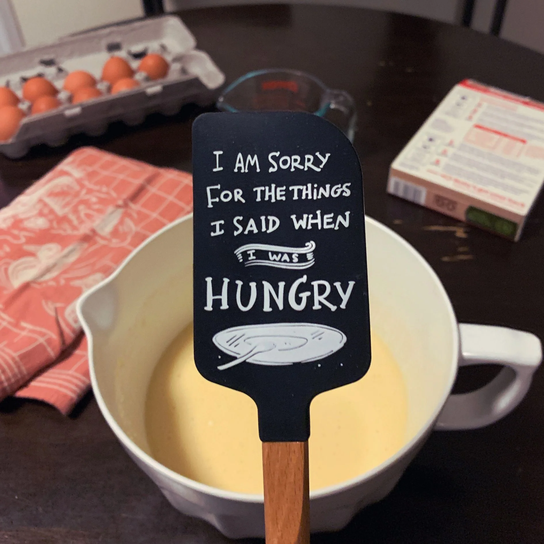 I Am Sorry For The Things I Said When I Was Hungry Spatula With A Wooden Handle - Image 2