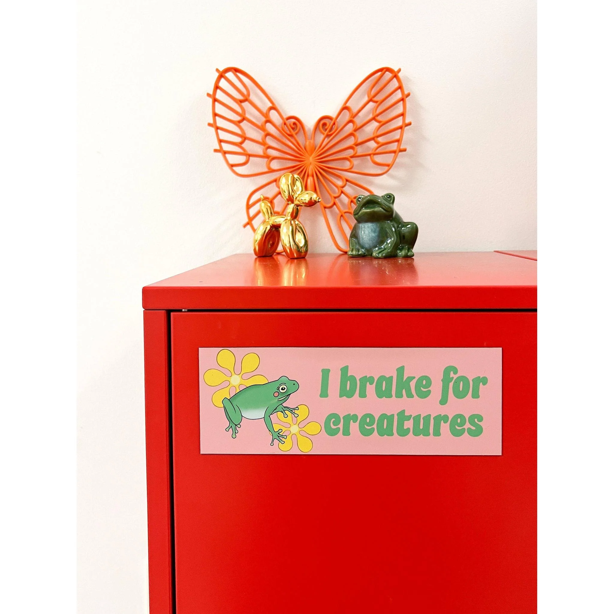 I Brake For Creatures Car Magnet | Weatherproof Vehicle Magnetic Surface Decor | 3" x 8.5" - Image 3