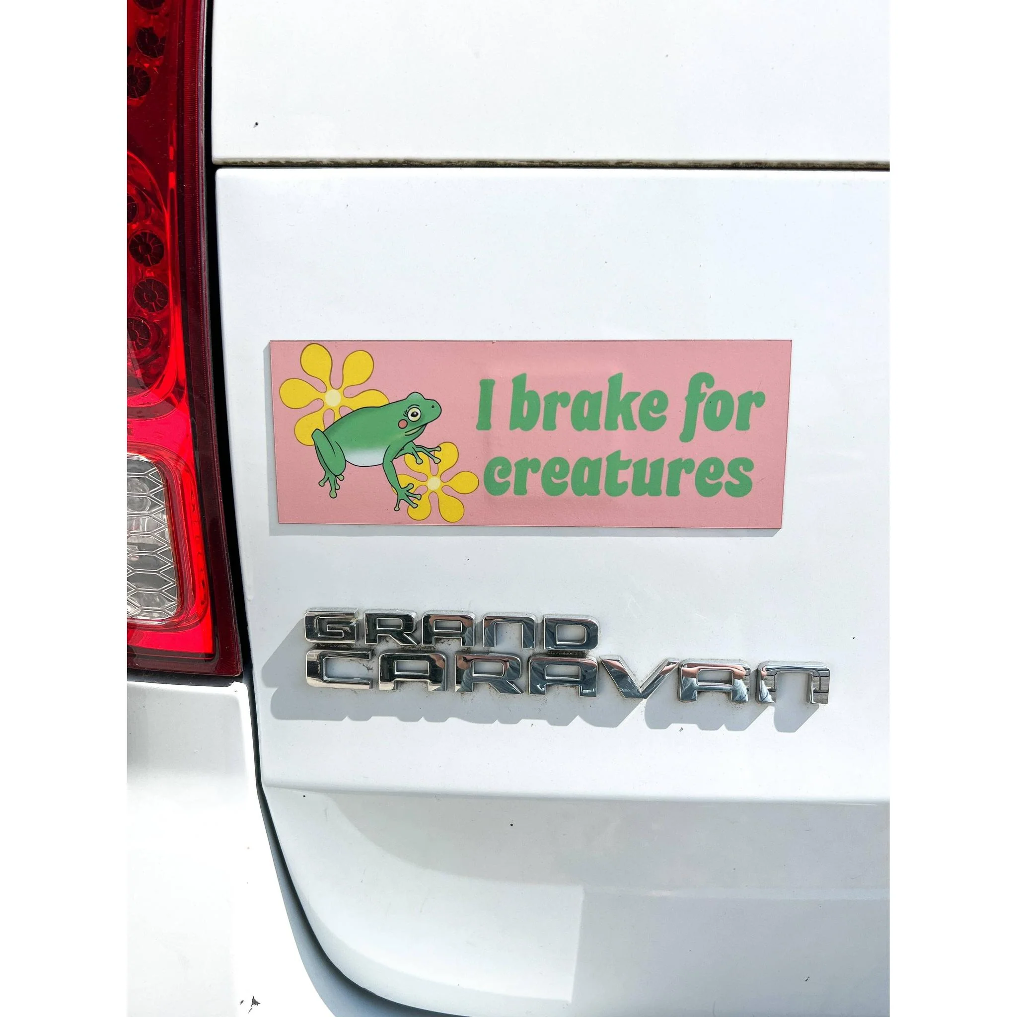 I Brake For Creatures Car Magnet | Weatherproof Vehicle Magnetic Surface Decor | 3" x 8.5" - Image 5