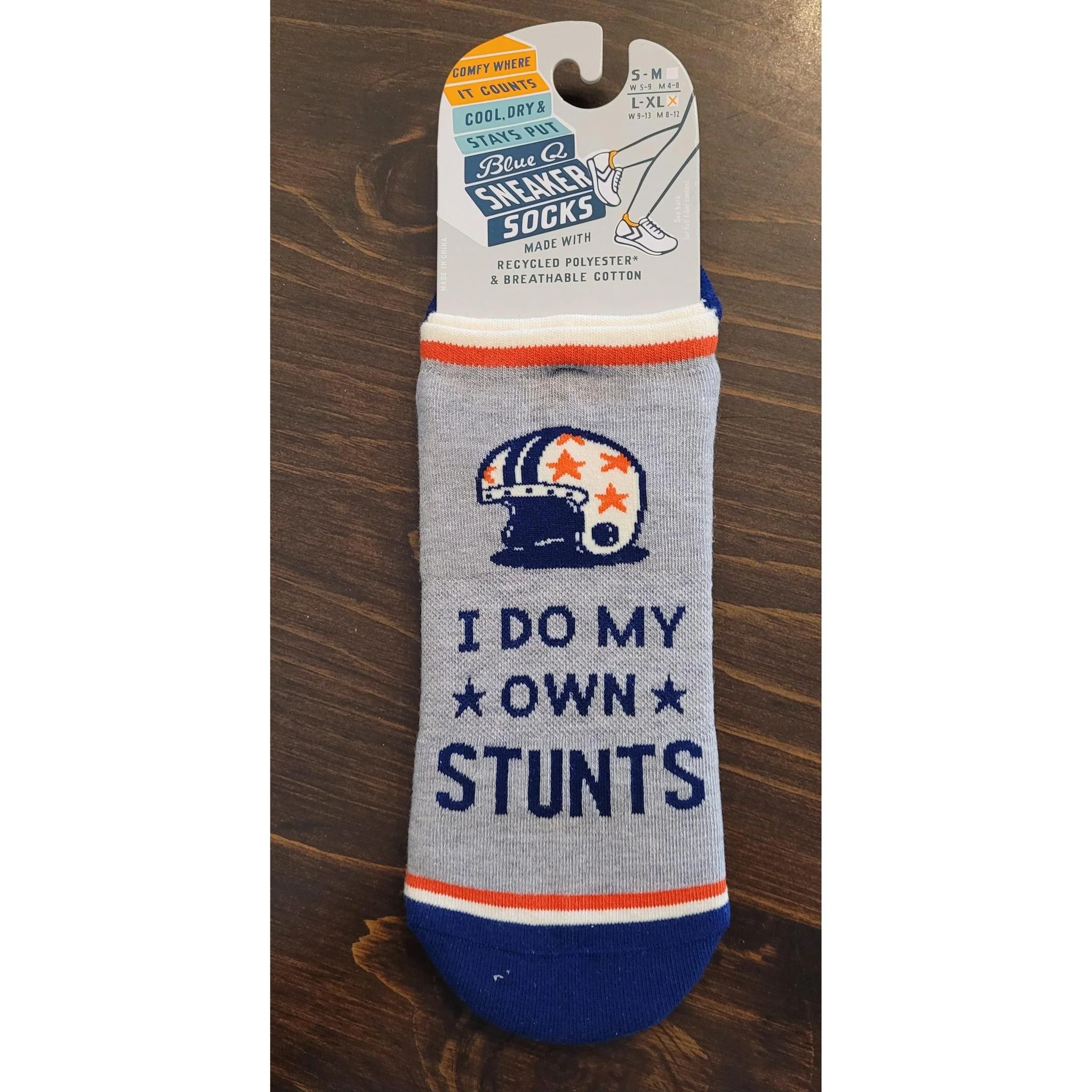 I Do My Own Stunts Men's or Unisex Sneaker Socks [2 Size Options] | BlueQ at GetBullish - Image 13