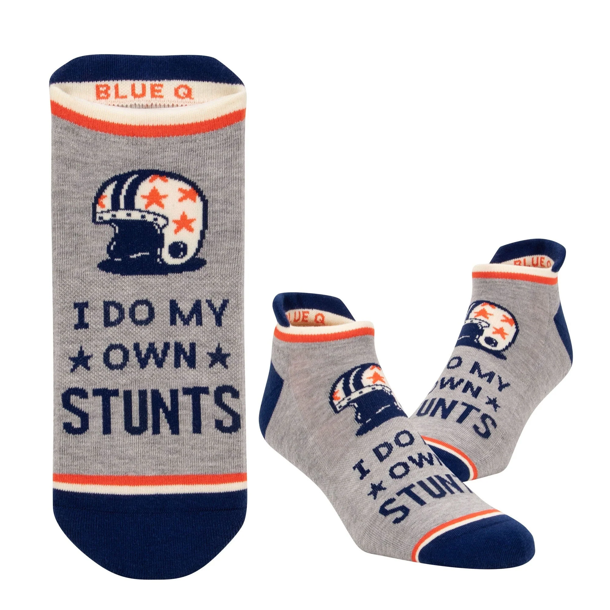 I Do My Own Stunts Men's or Unisex Sneaker Socks [2 Size Options] | BlueQ at GetBullish - Image 3