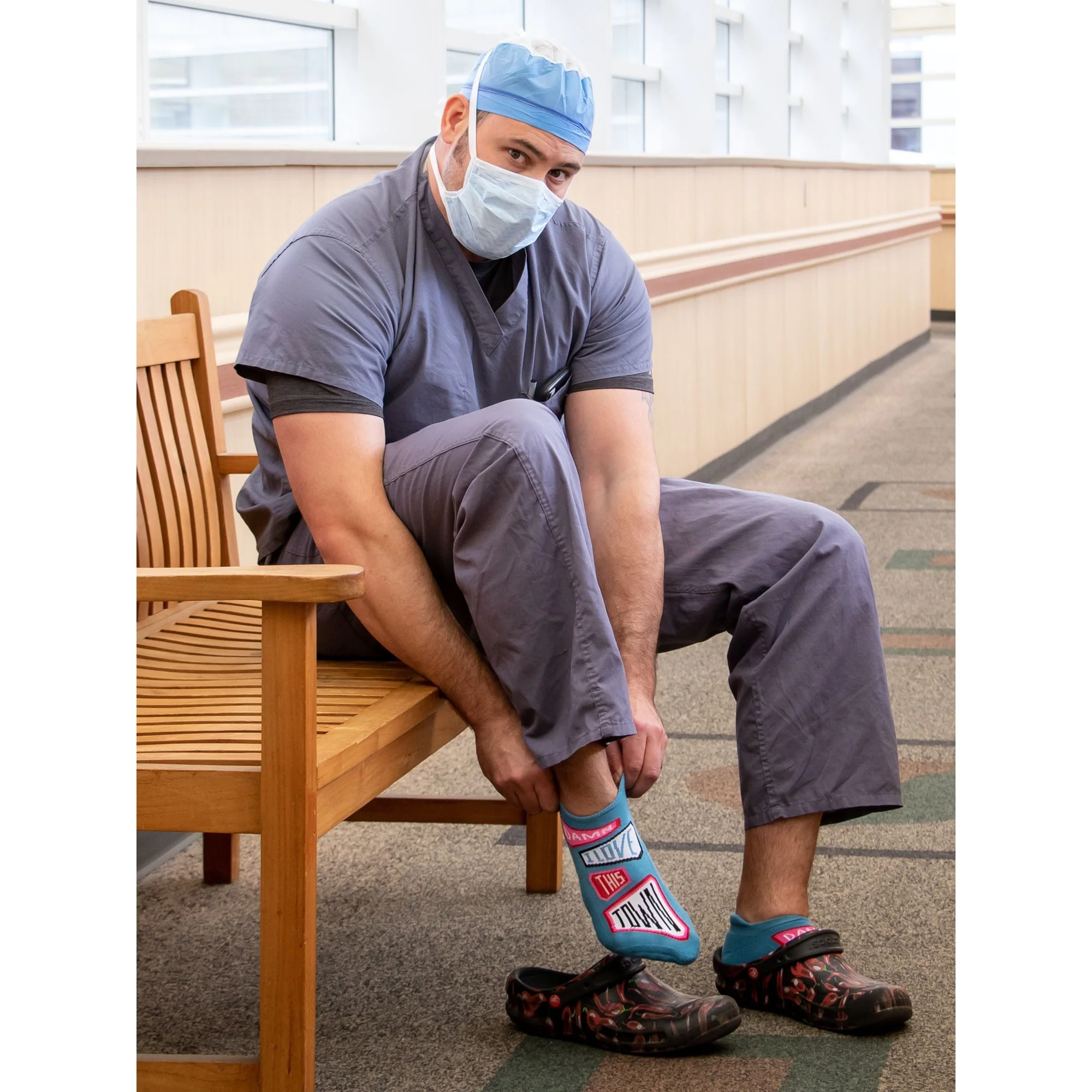 I Do My Own Stunts Men's or Unisex Sneaker Socks [2 Size Options] | BlueQ at GetBullish - Image 6