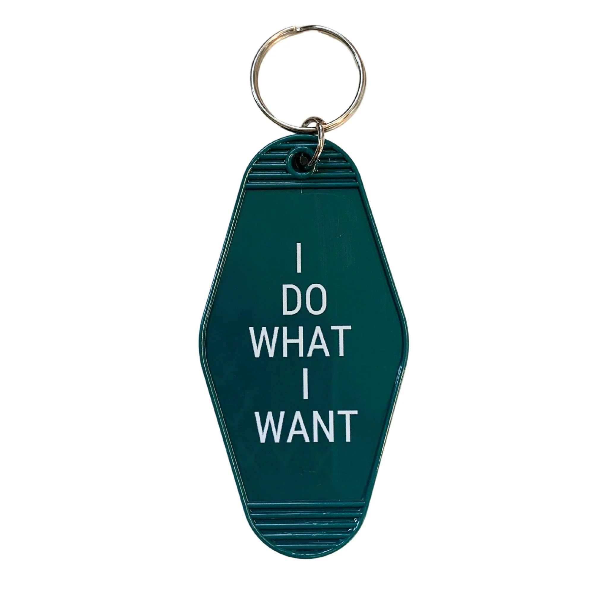 I Do What I Want Motel Style Keychain in Green - Image 3