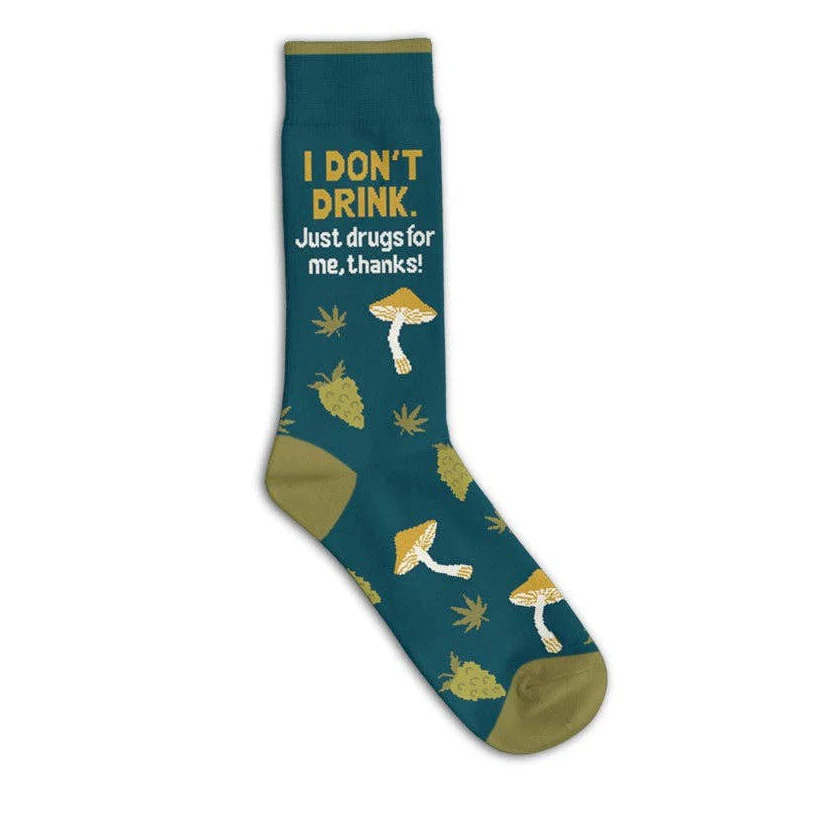 I Don't Drink, Just Drugs For Me Unisex Crew Socks - Image 2
