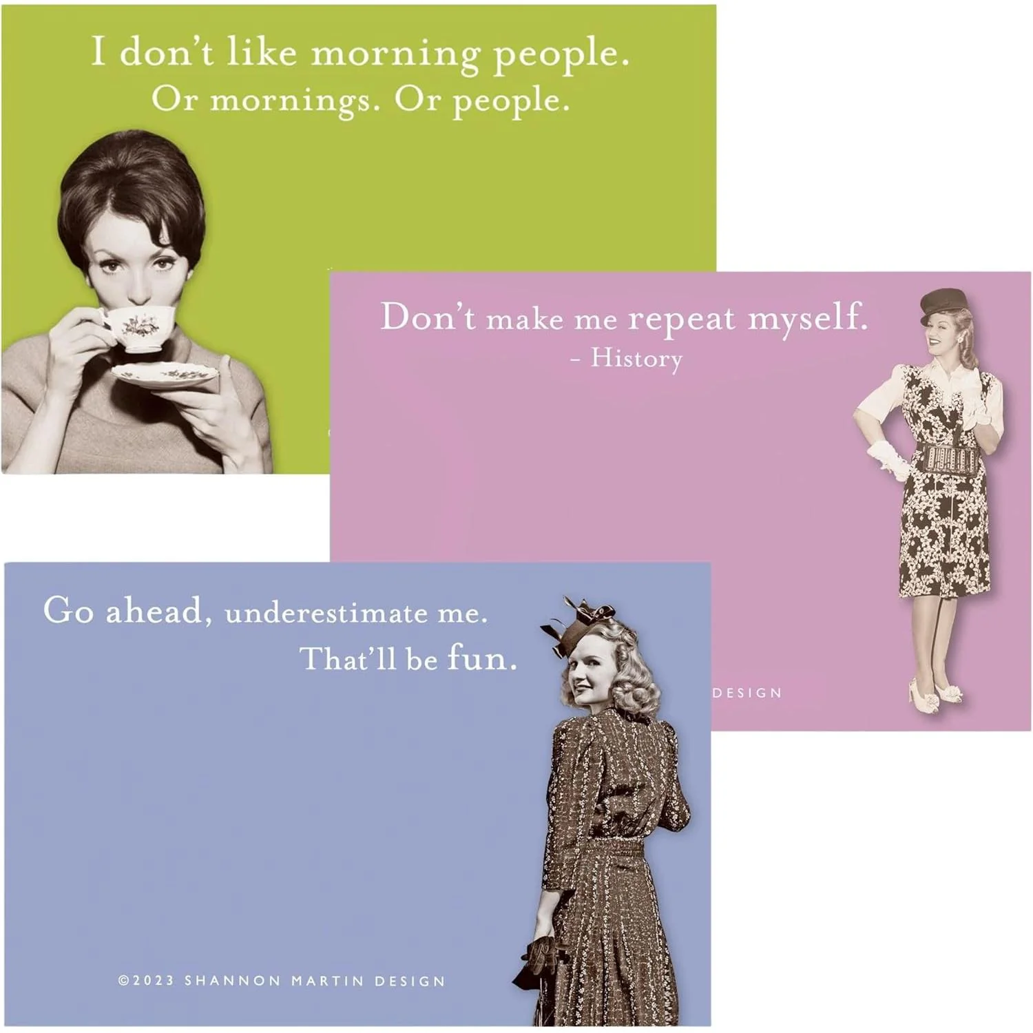 I Don't Like Morning People, Don't Make Me Repeat Myself, Underestimate Me Sticky Notes Set Memo Pads Strong Adhesive | 2-7/8 x 4-3/8 inches | Pack of 3 - Image 11