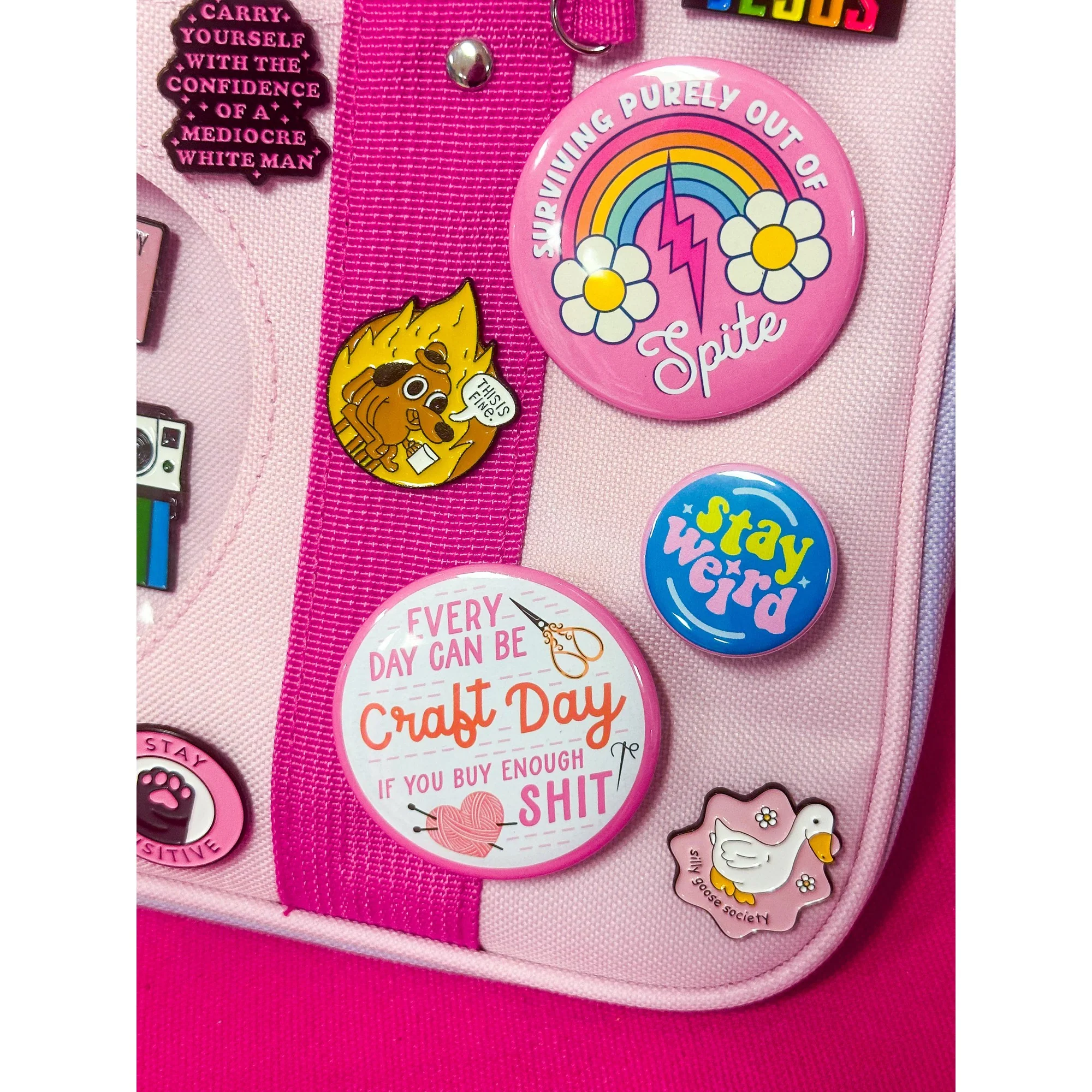 I Don't Wanna Hustle & Grind I Wanna Dilly & Dally 1.25" Metal Pinback Button Badge Pin - Image 5