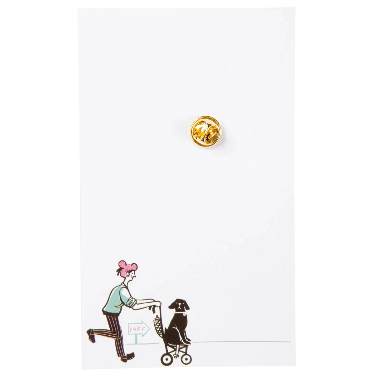 I Just Want To Be A Stay At Home Dog Mom Enamel Pin on Gift Card - Image 4