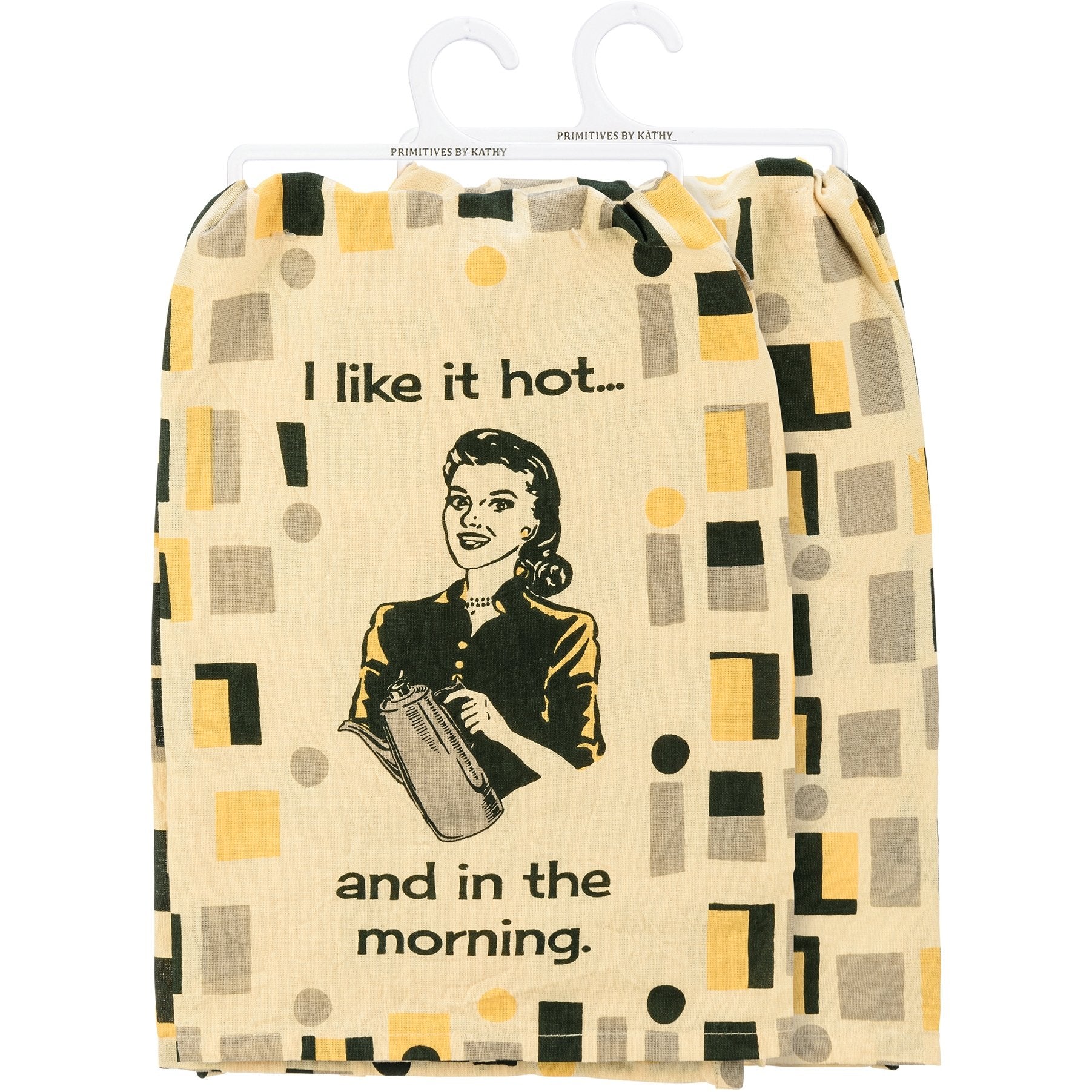 I Like It Hot And In The Morning Dish Cloth Towel | Novelty Tea Towel | Cute Kitchen Hand Towel | 28" x 28" - Image 5