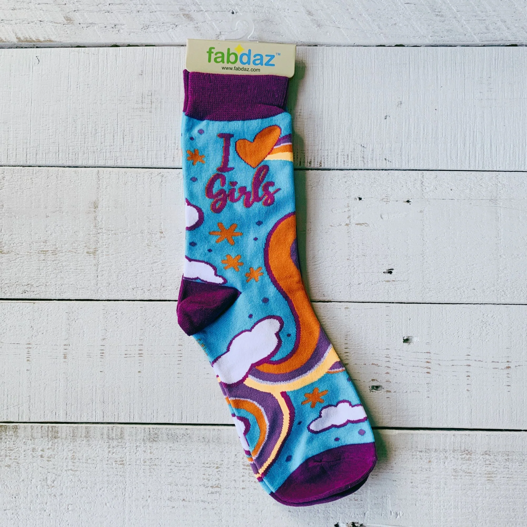 I Love Girls Women's Crew Socks | LGBT Lesbian Pride Rainbow Socks - Image 3