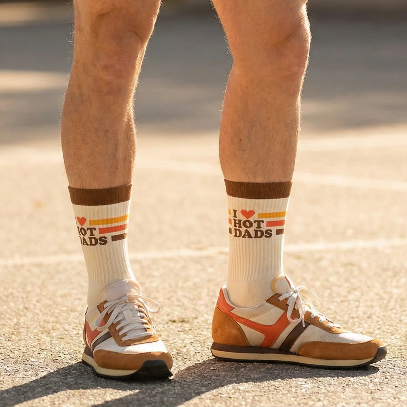 I Love Hot Dads Socks | Retro Funny Socks - Image 3