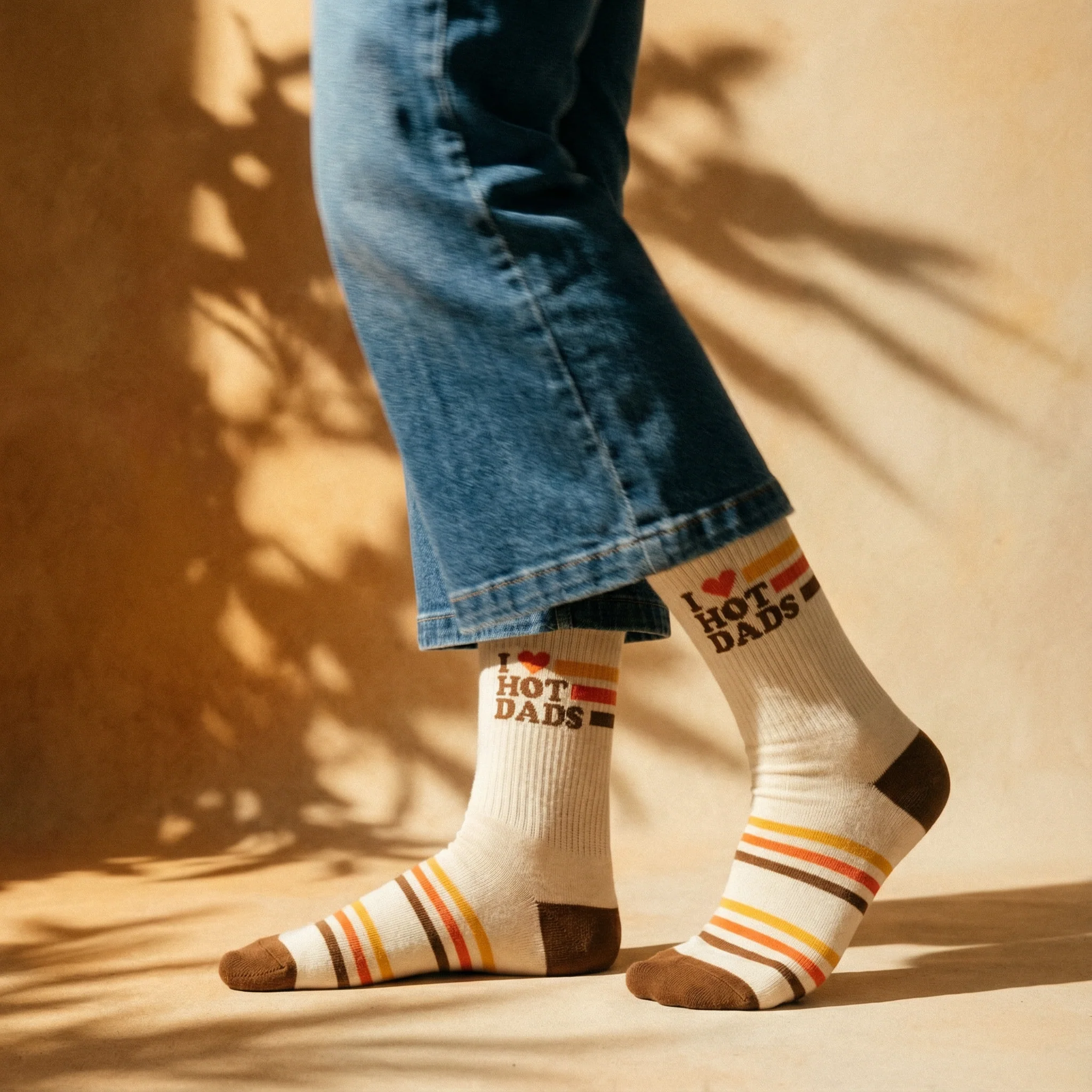 I Love Hot Dads Socks | Retro Funny Socks - Image 4