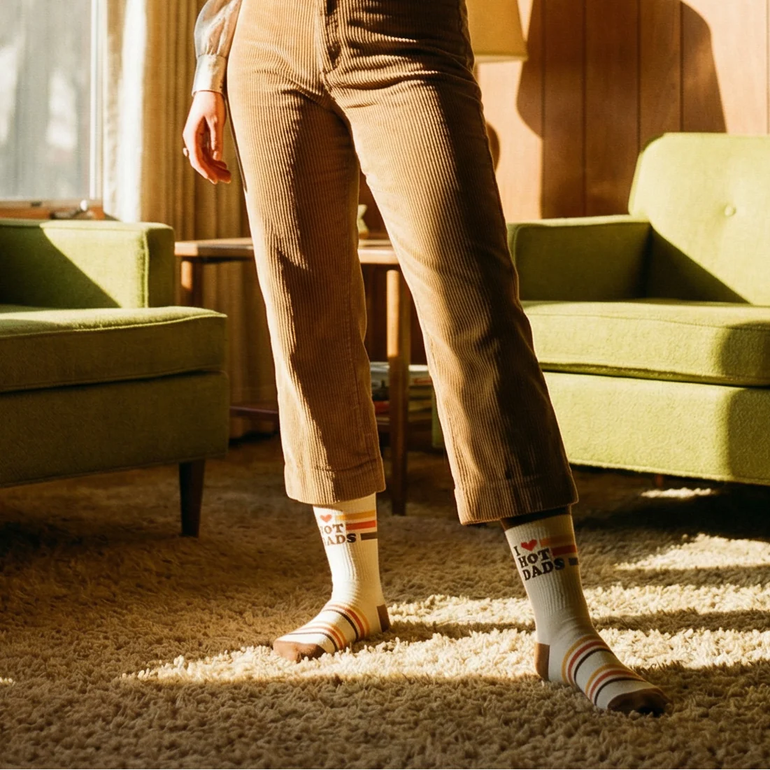 I Love Hot Dads Socks | Retro Funny Socks - Image 7