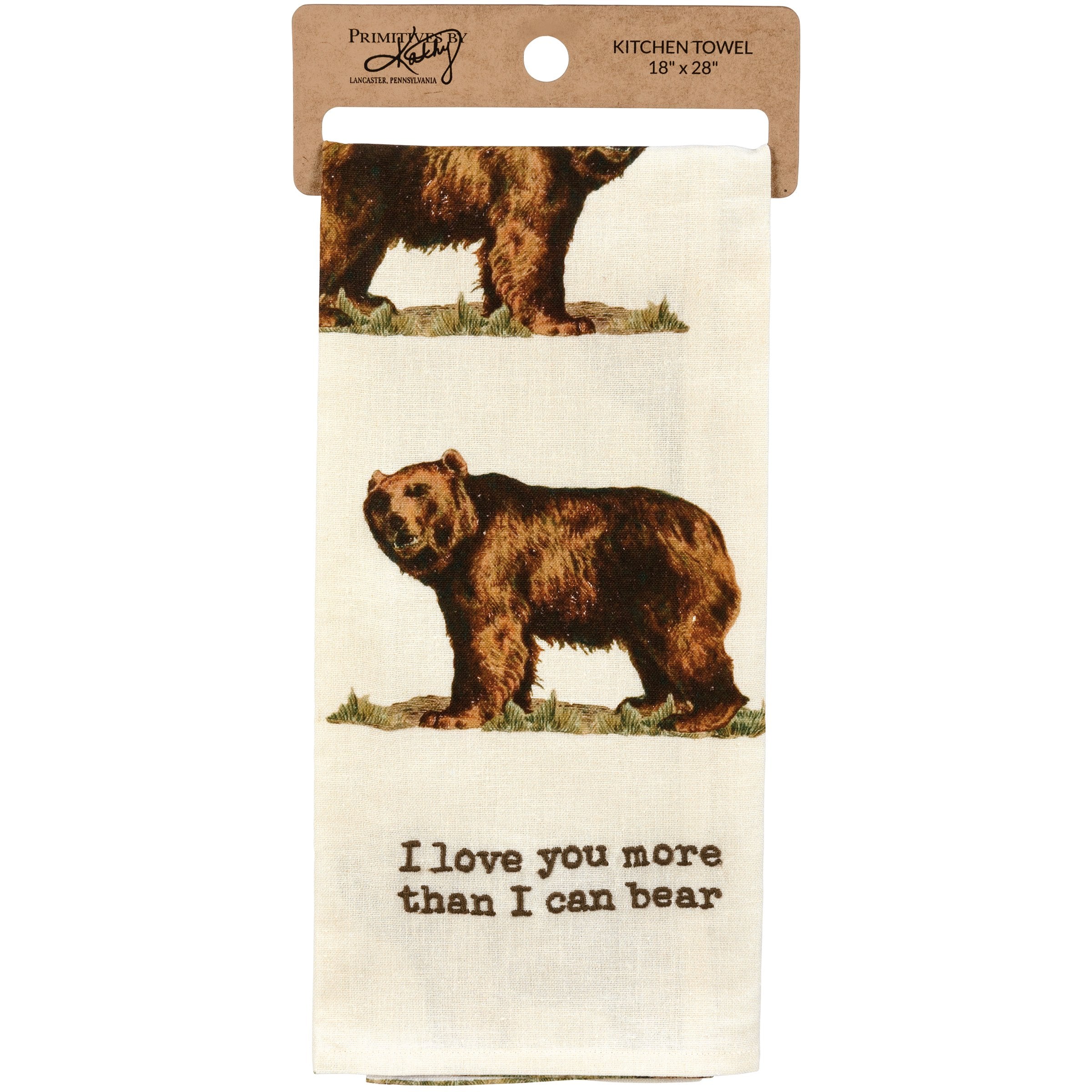 I Love You More Than I Can Bear Kitchen Towel | 18" x 28" - Image 3