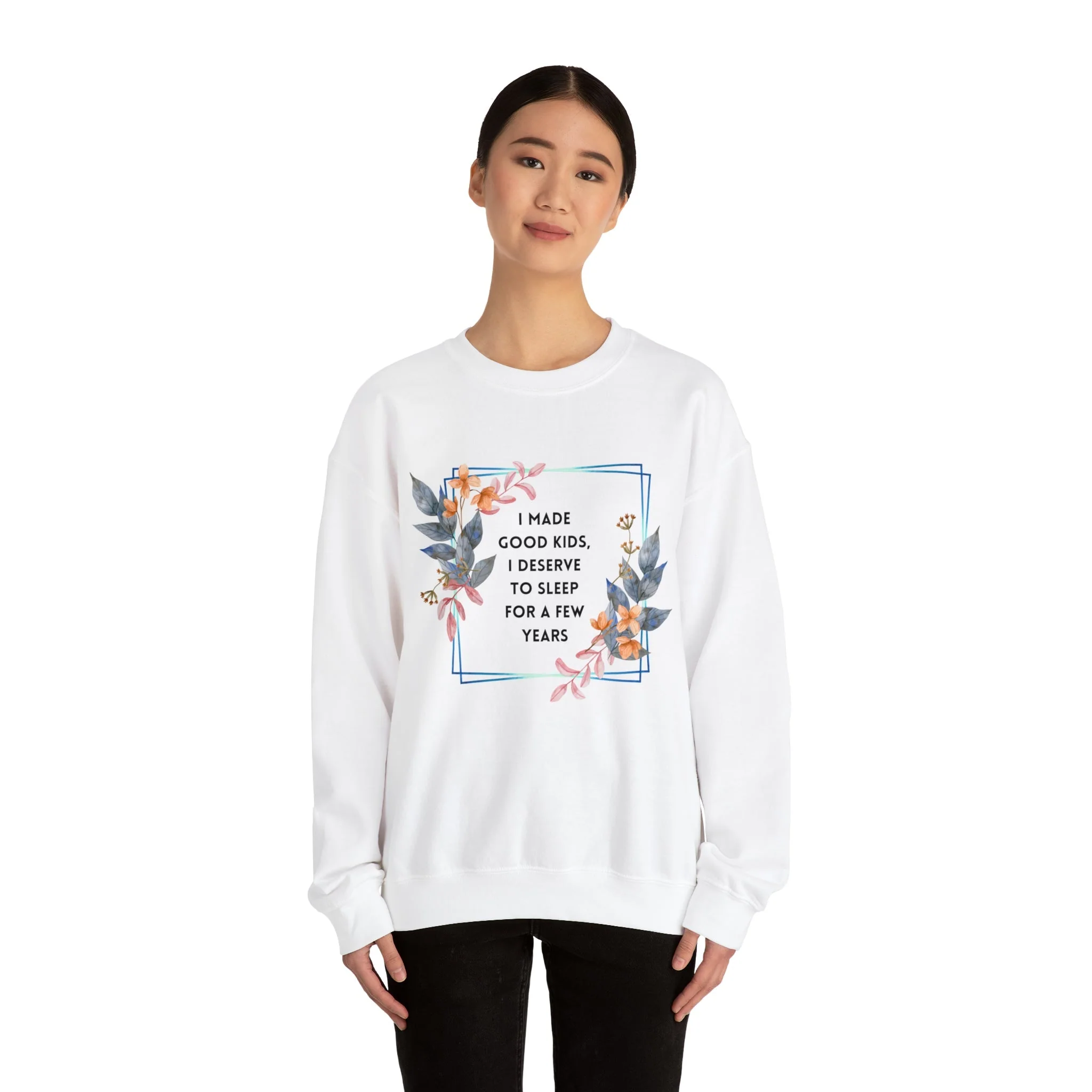 I Made Good Kids I Deserve To Sleep For A Few Years Unisex Heavy Blend™ Crewneck Sweatshirt - Image 13