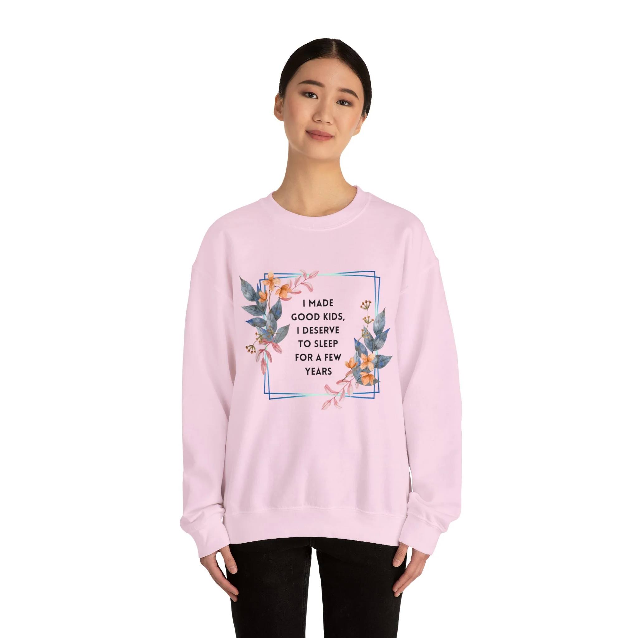 I Made Good Kids I Deserve To Sleep For A Few Years Unisex Heavy Blend™ Crewneck Sweatshirt - Image 9