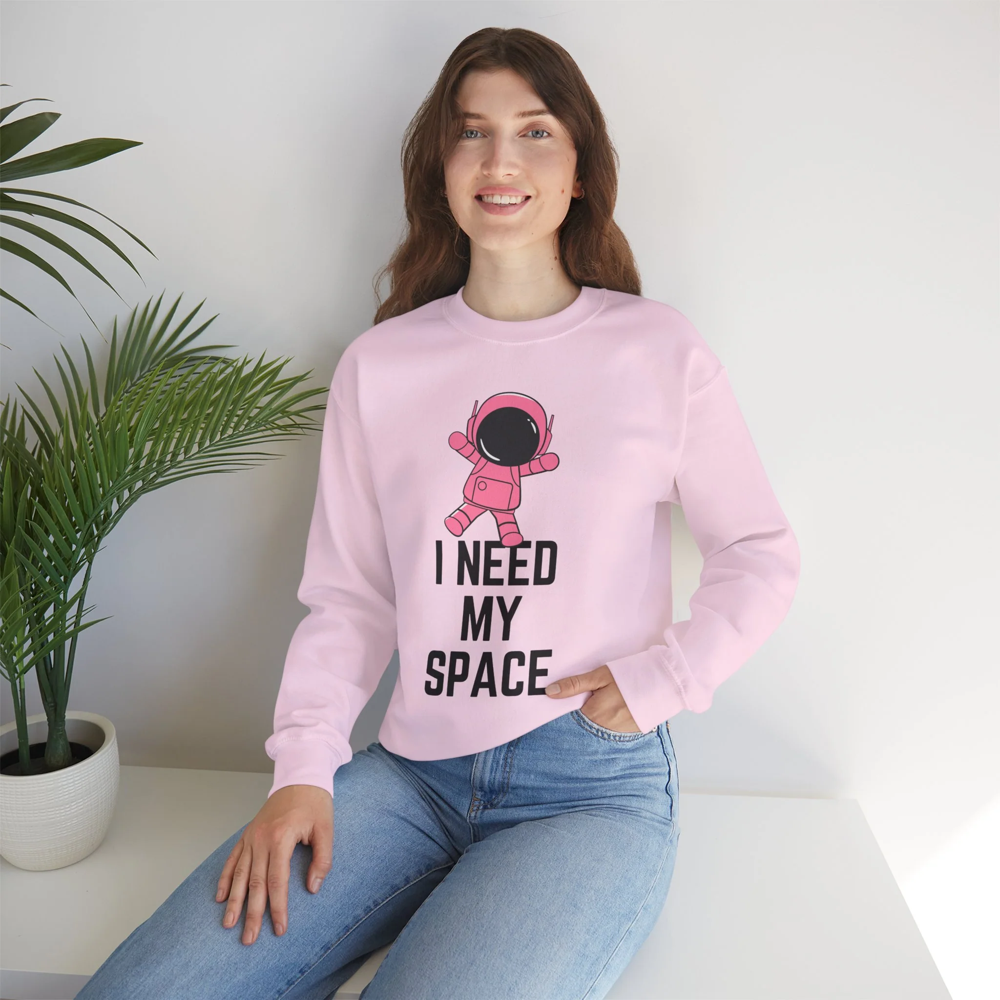 I Need My Space Astronaut Unisex Heavy Blend™ Crewneck Sweatshirt Sizes SM-5XL | Plus Size Available - Image 10