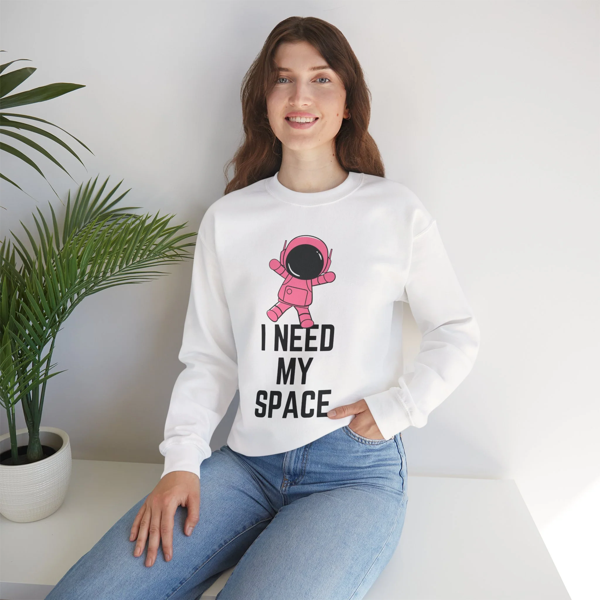 I Need My Space Astronaut Unisex Heavy Blend™ Crewneck Sweatshirt Sizes SM-5XL | Plus Size Available - Image 11