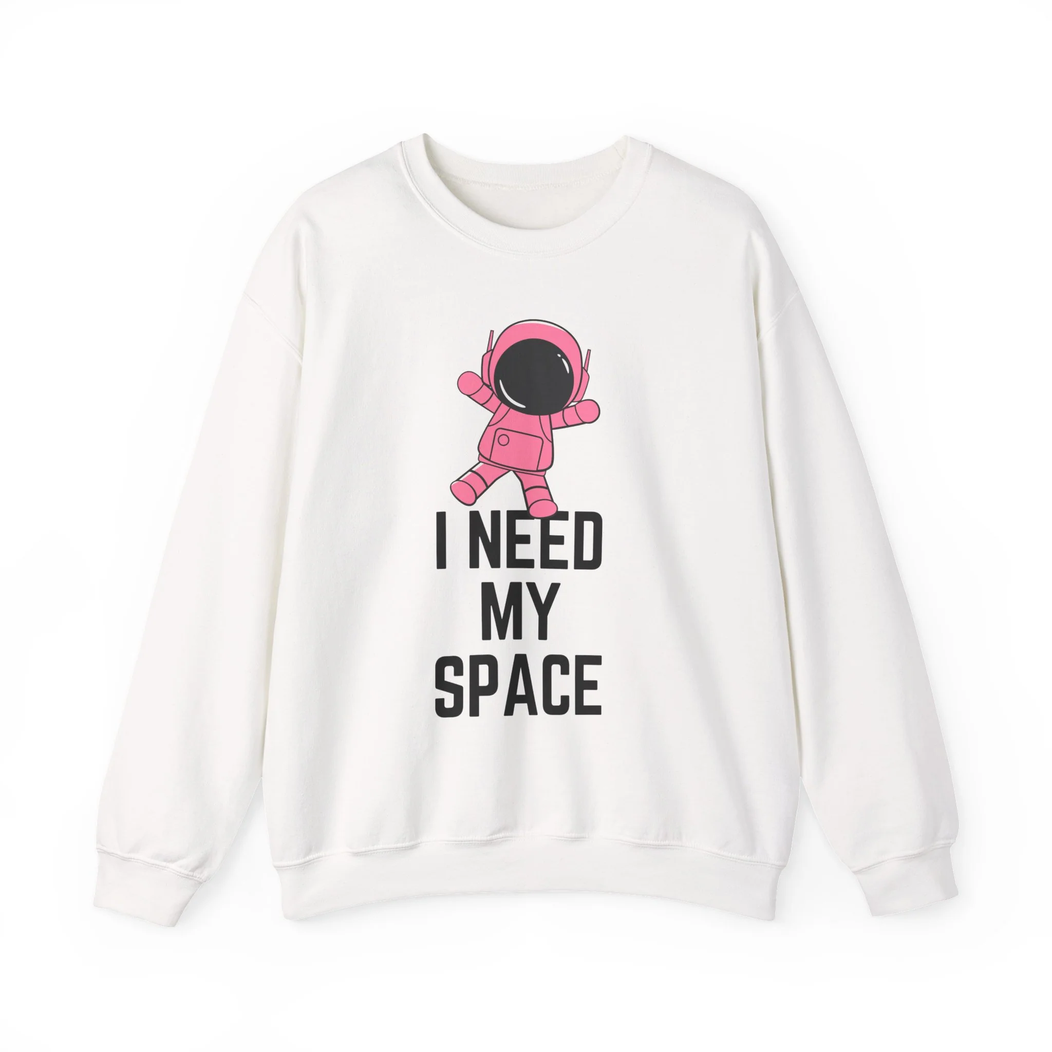 I Need My Space Astronaut Unisex Heavy Blend™ Crewneck Sweatshirt Sizes SM-5XL | Plus Size Available - Image 3