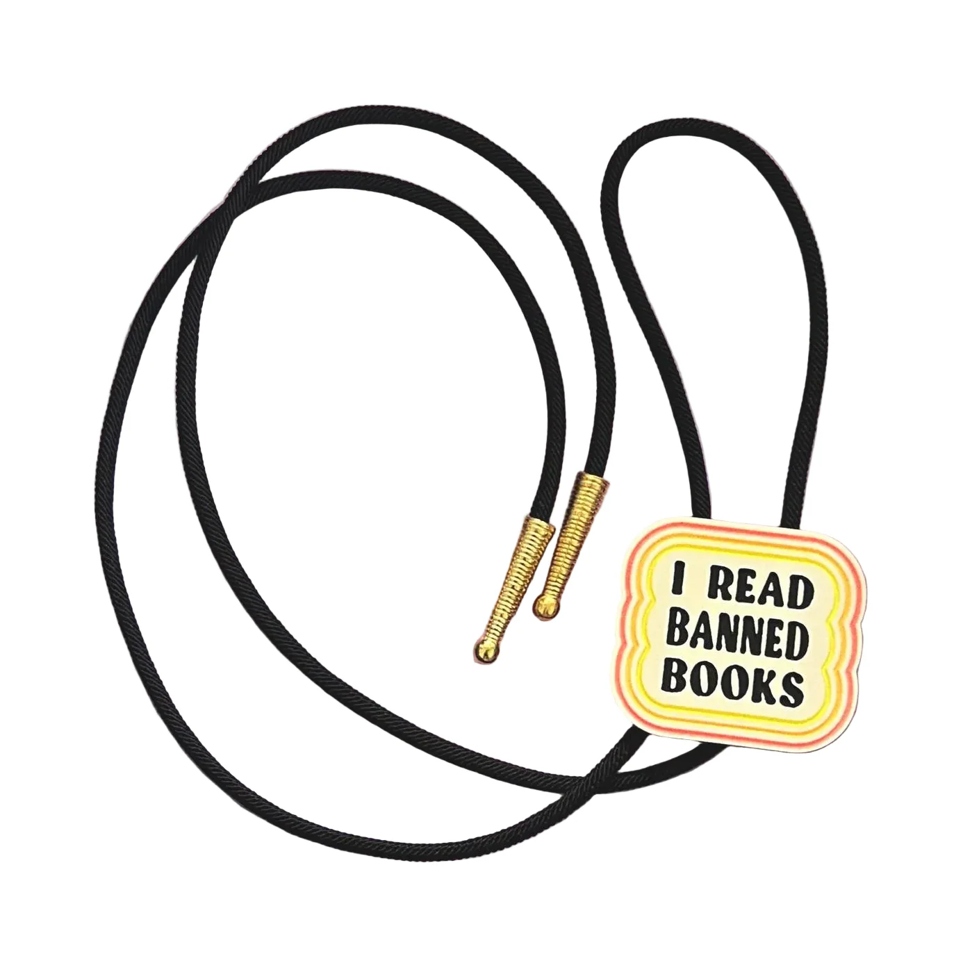 I Read Banned Books Bolo Tie | Handmade - Image 2