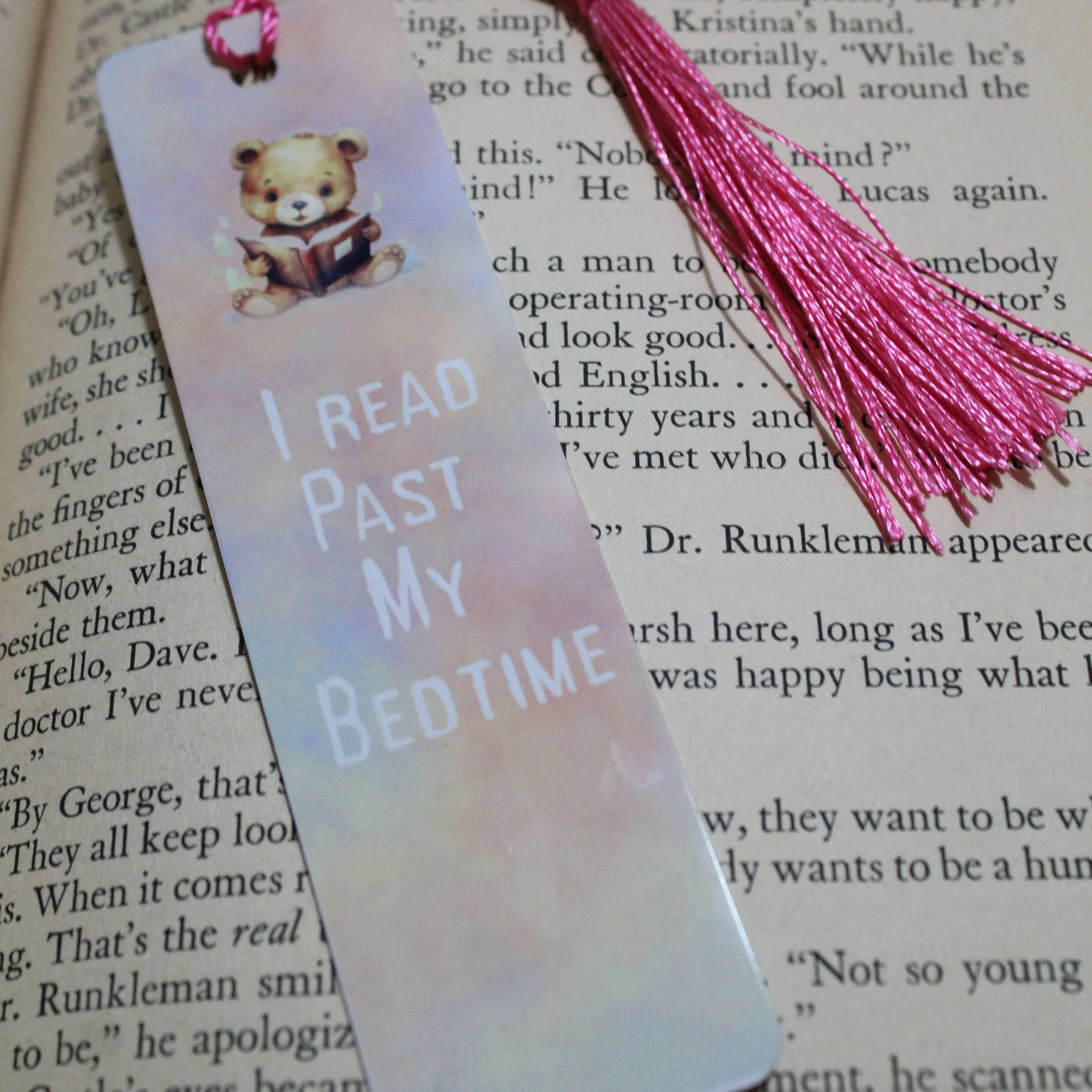 I Read Past My Bedtime Metal Bookmark