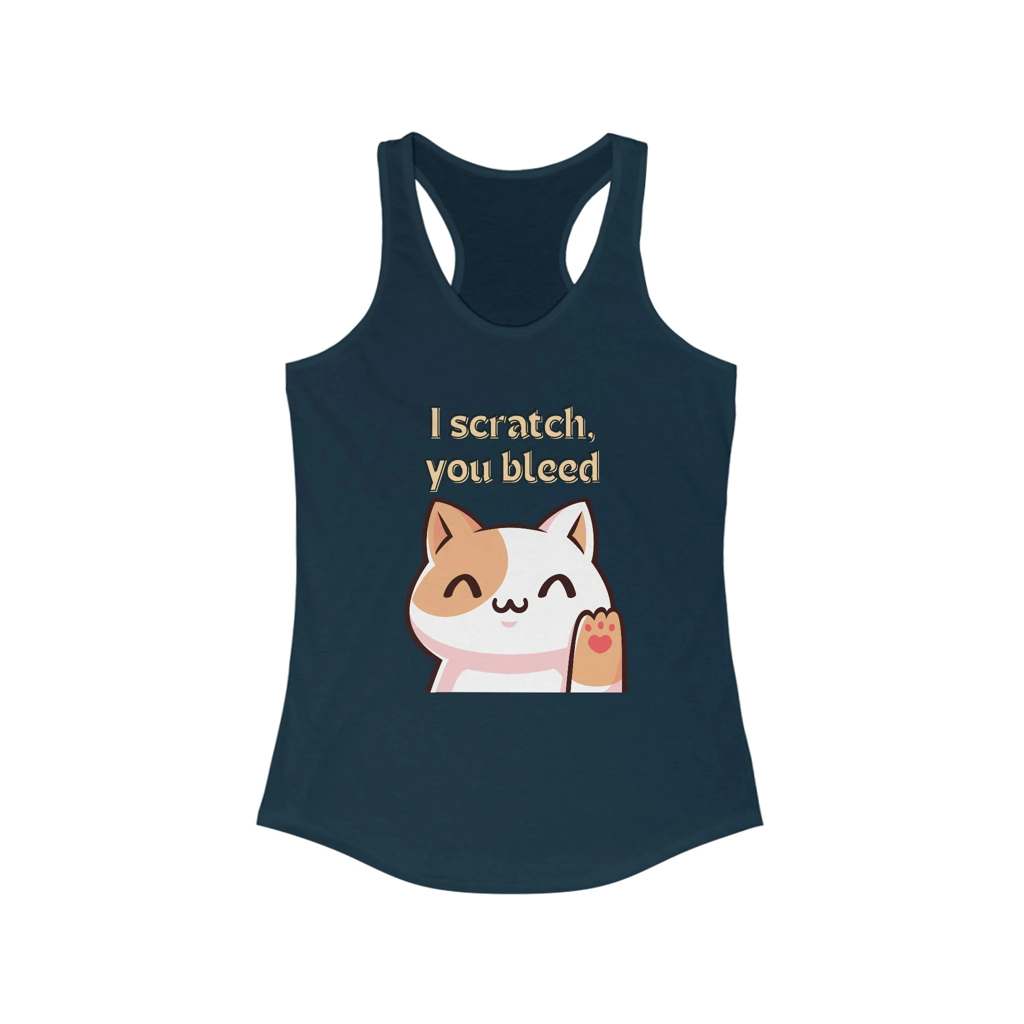 I Scratch You Bleed Cat Women's Ideal Racerback Tank - Image 6