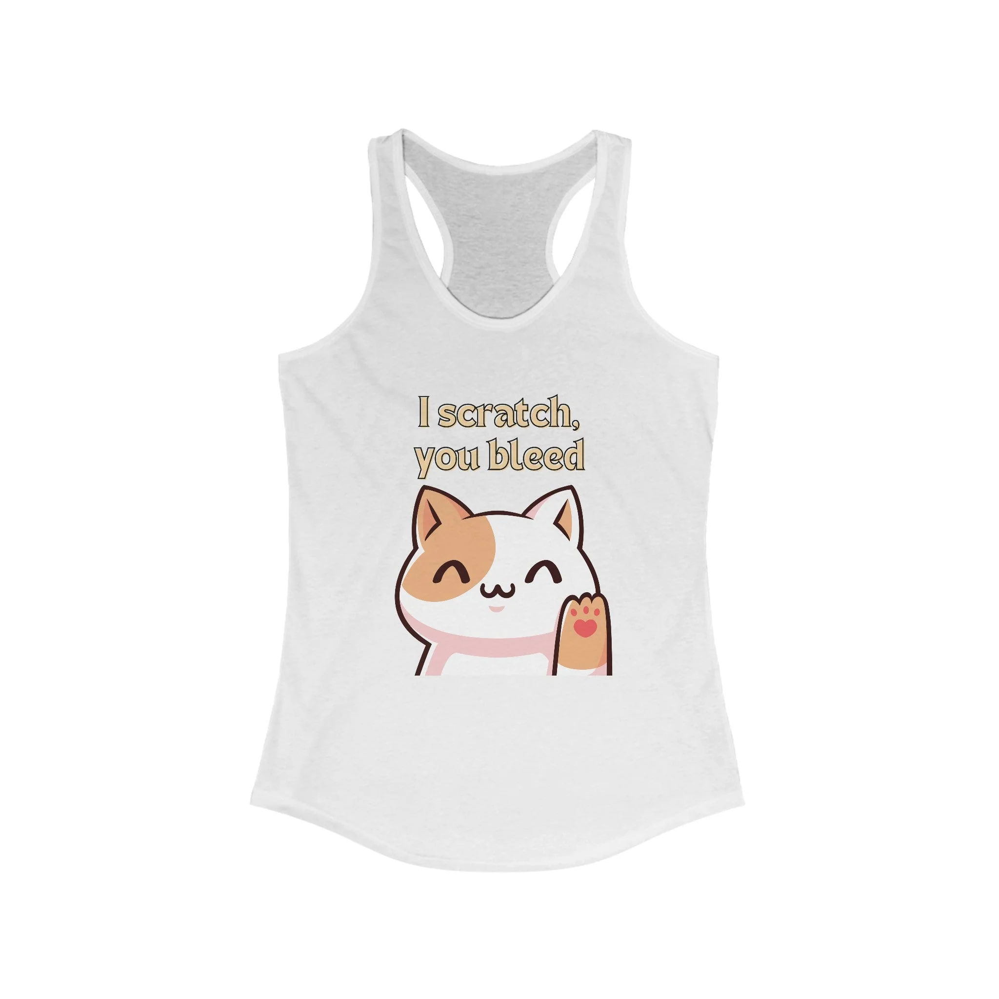 I Scratch You Bleed Cat Women's Ideal Racerback Tank - Image 7