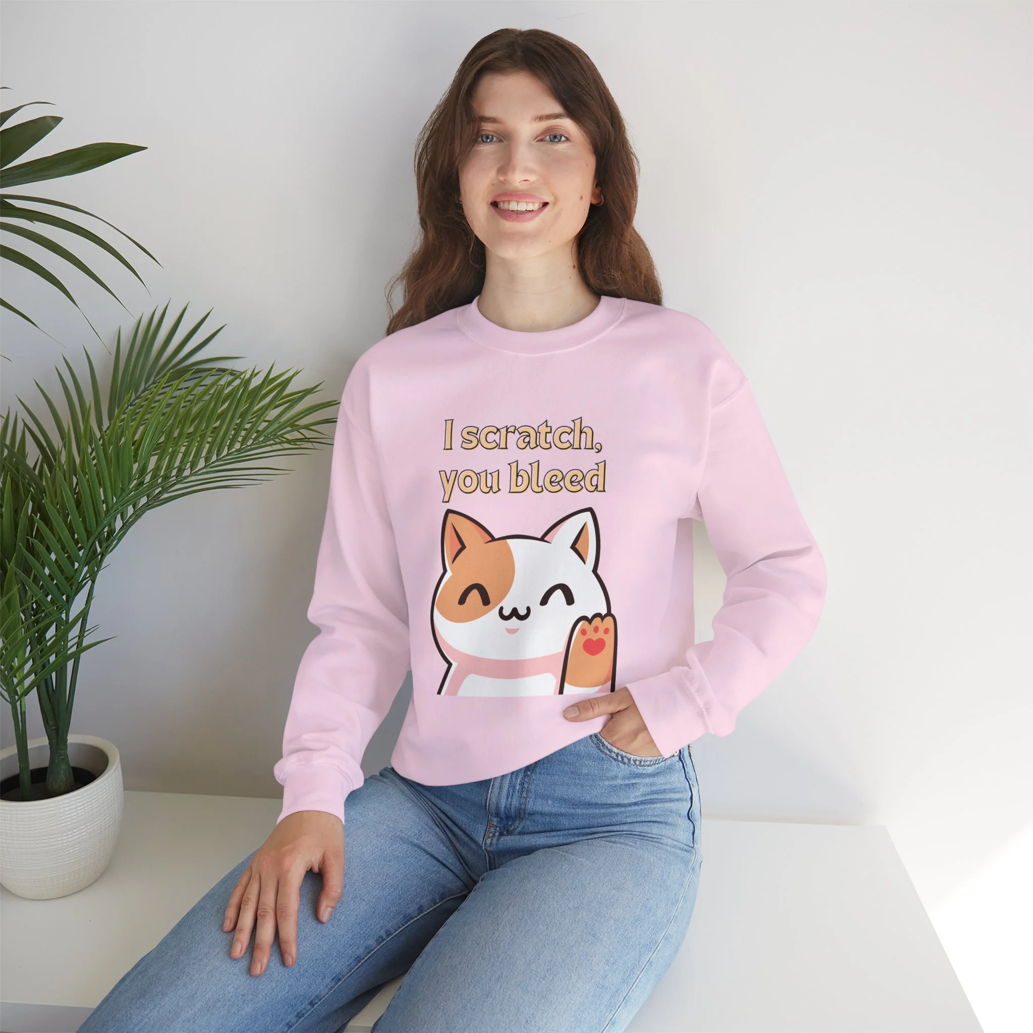 I Scratch You Bleed Unisex Heavy Blend™ Crewneck Sweatshirt Sizes SM-5XL | Plus Size Available - Image 11