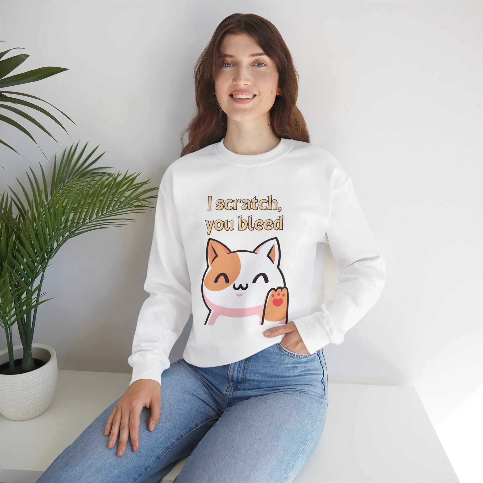 I Scratch You Bleed Unisex Heavy Blend™ Crewneck Sweatshirt Sizes SM-5XL | Plus Size Available - Image 12