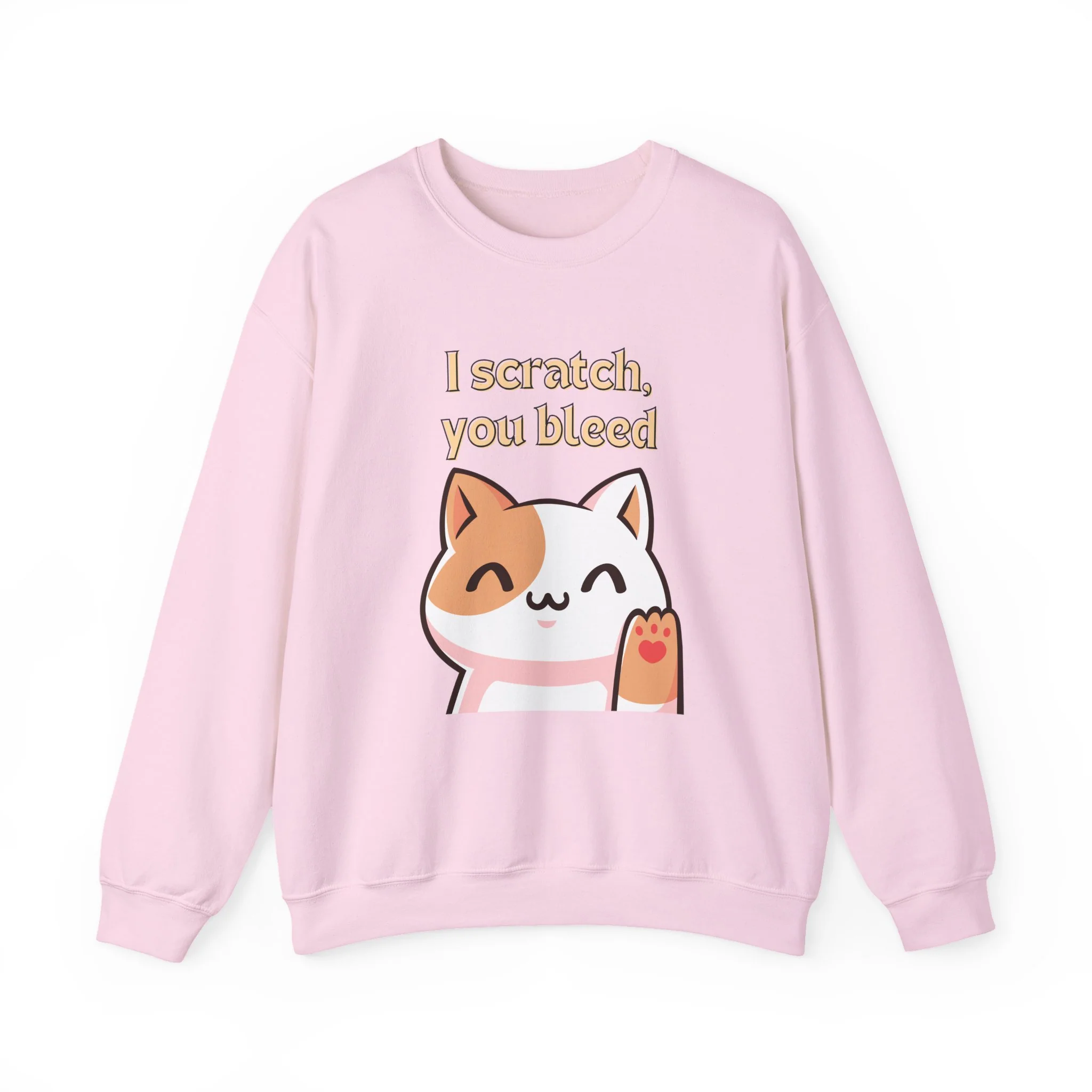 I Scratch You Bleed Unisex Heavy Blend™ Crewneck Sweatshirt Sizes SM-5XL | Plus Size Available - Image 2