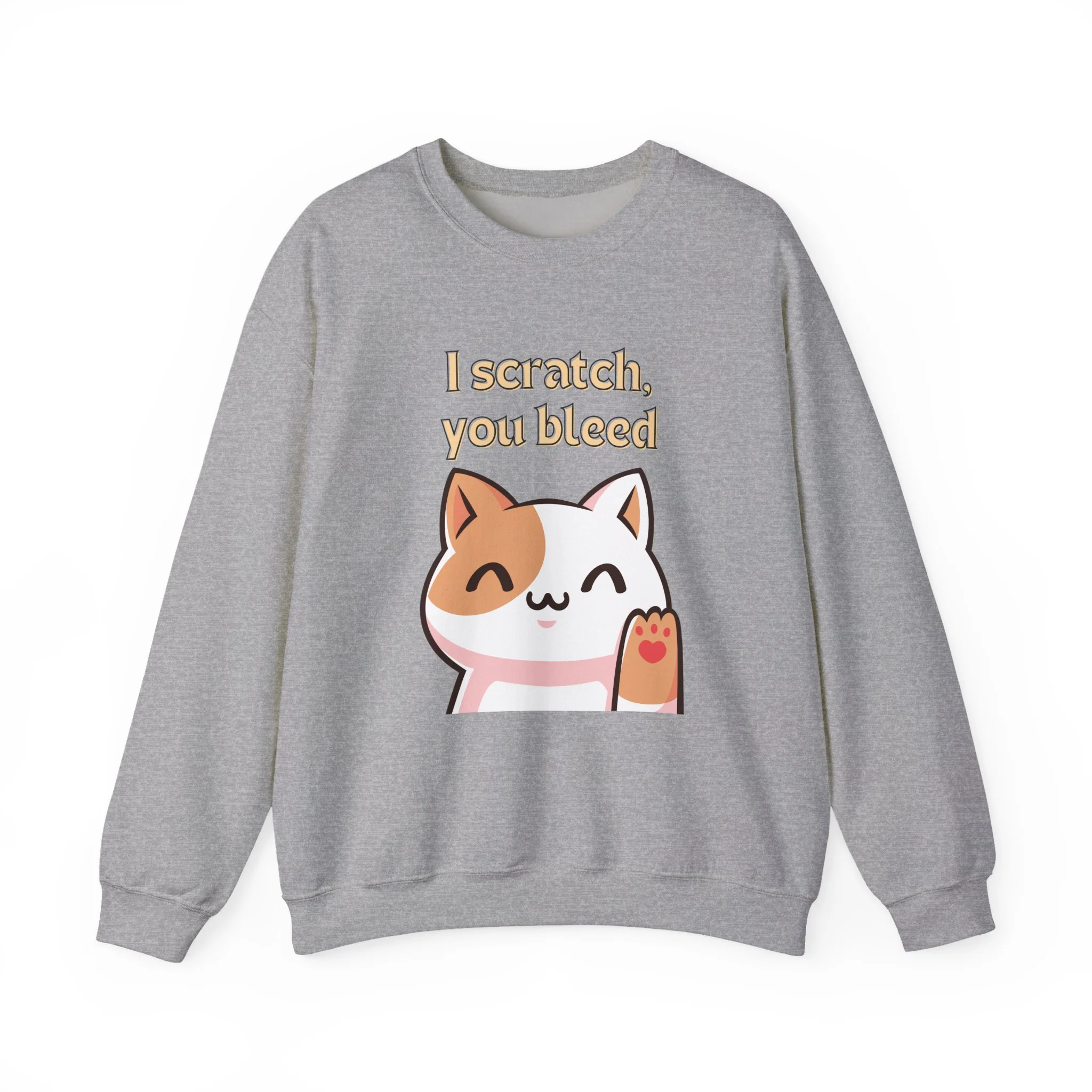 I Scratch You Bleed Unisex Heavy Blend™ Crewneck Sweatshirt Sizes SM-5XL | Plus Size Available - Image 6