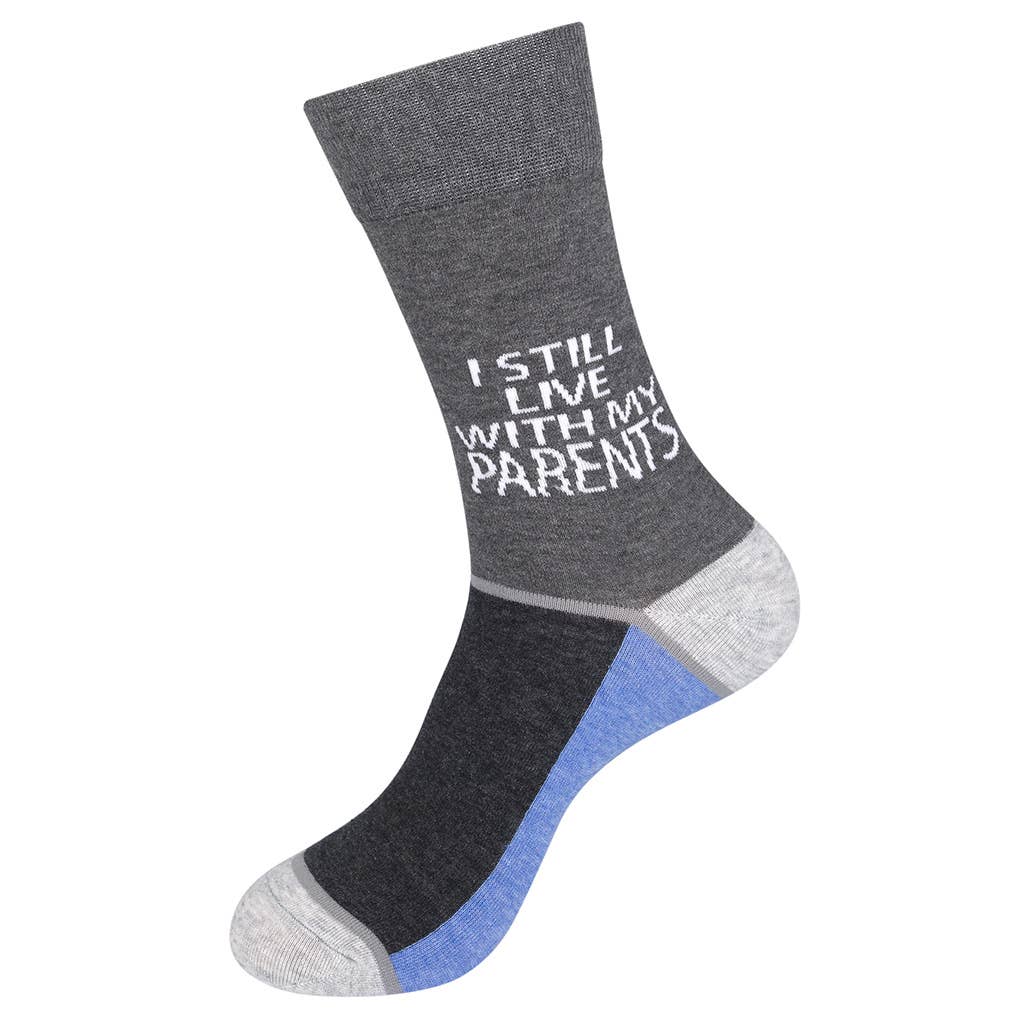 I Still Live With My Parents Socks | Adulting Unisex Funny Socks - Image 3