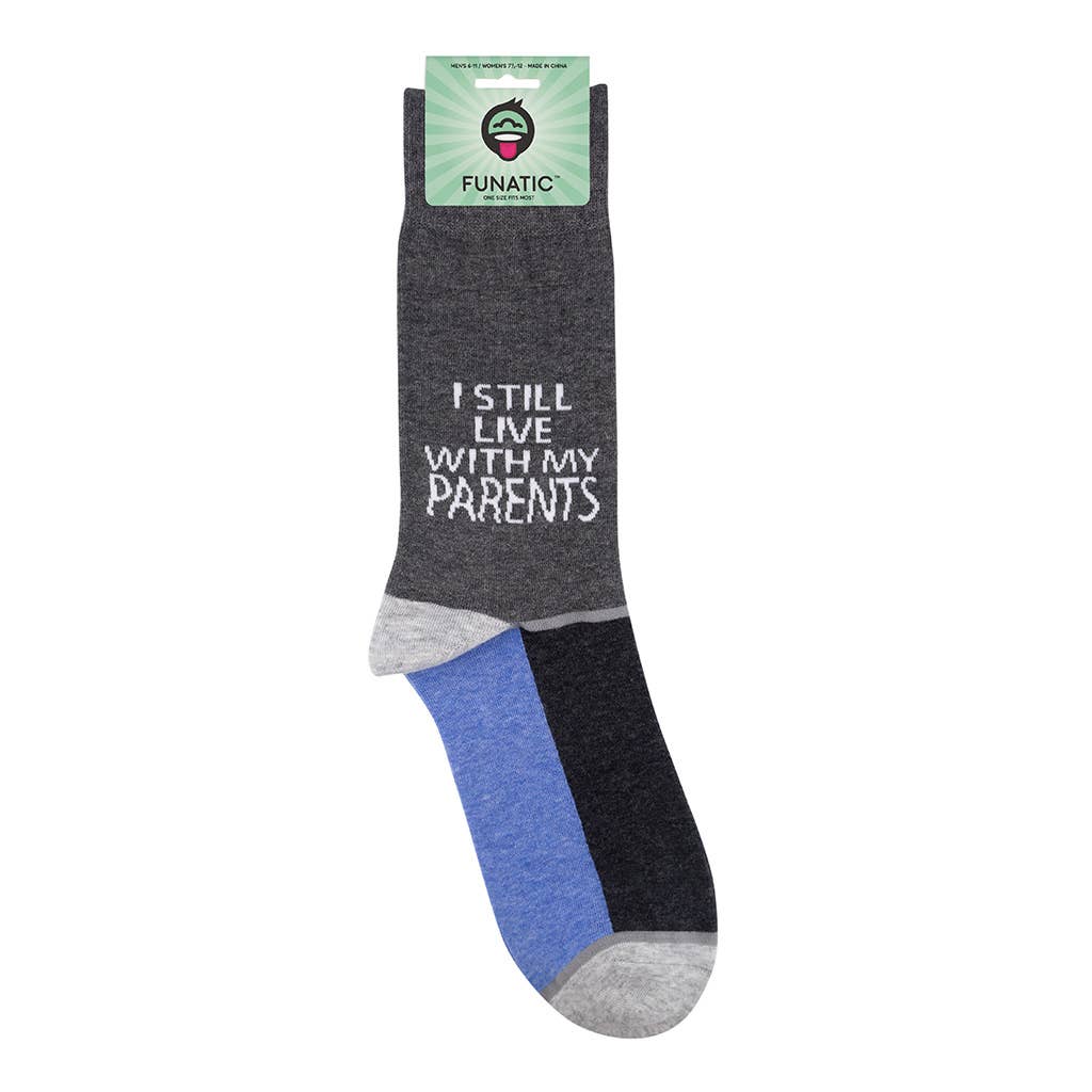 I Still Live With My Parents Socks | Adulting Unisex Funny Socks - Image 4