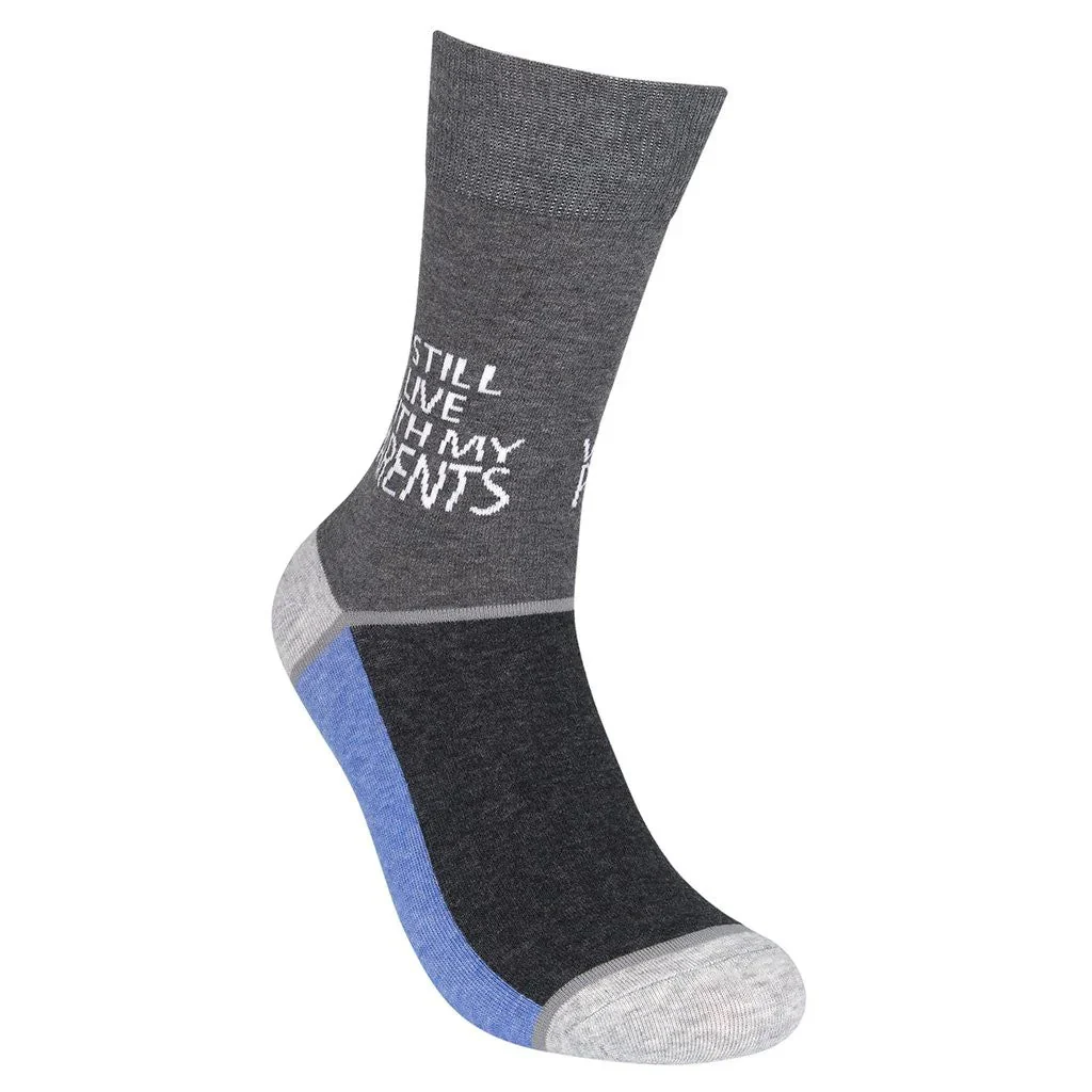 I Still Live With My Parents Socks | Adulting Unisex Funny Socks - Image 5