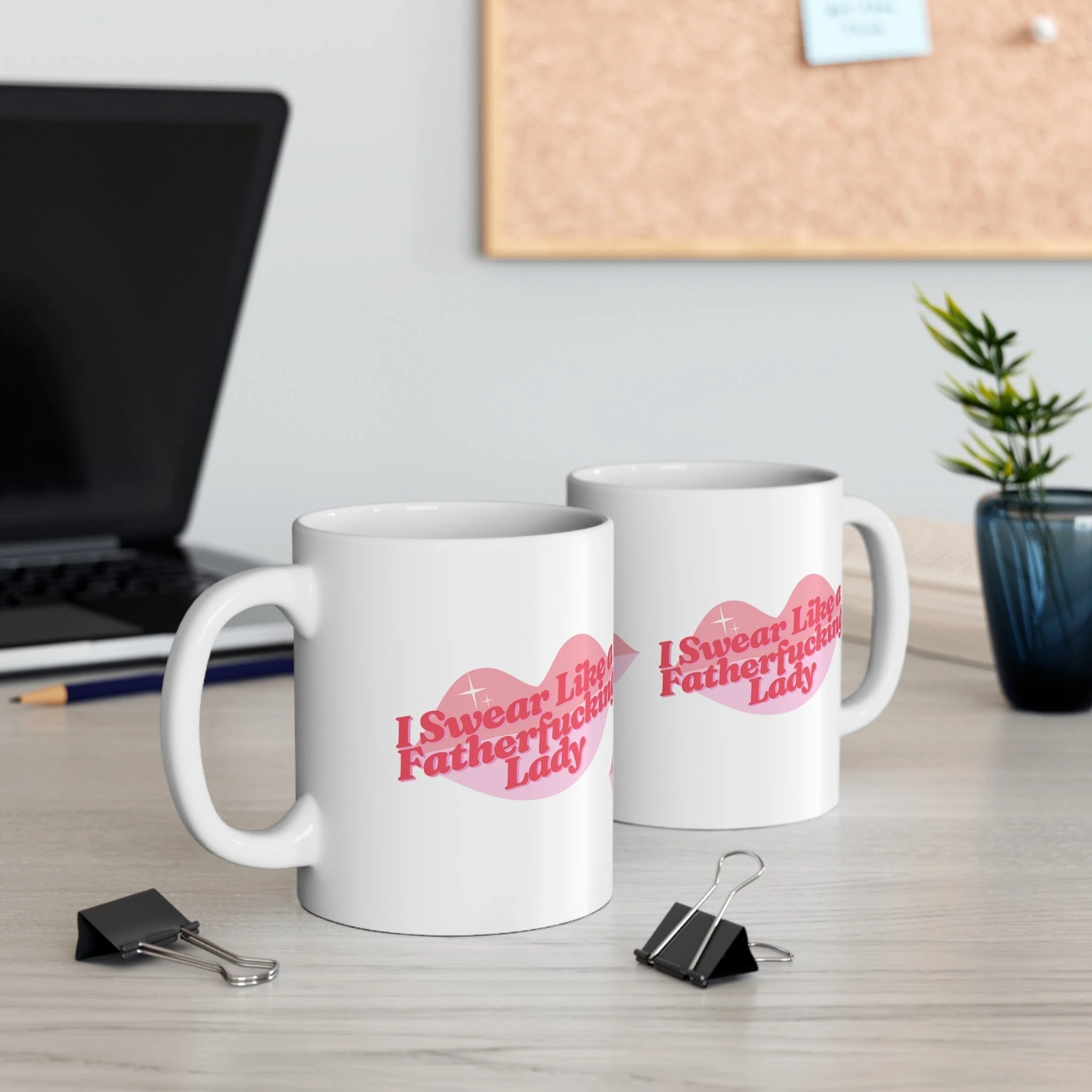 I Swear Like a Fatherf💋cking Lady Ceramic Mug 11oz - Image 6