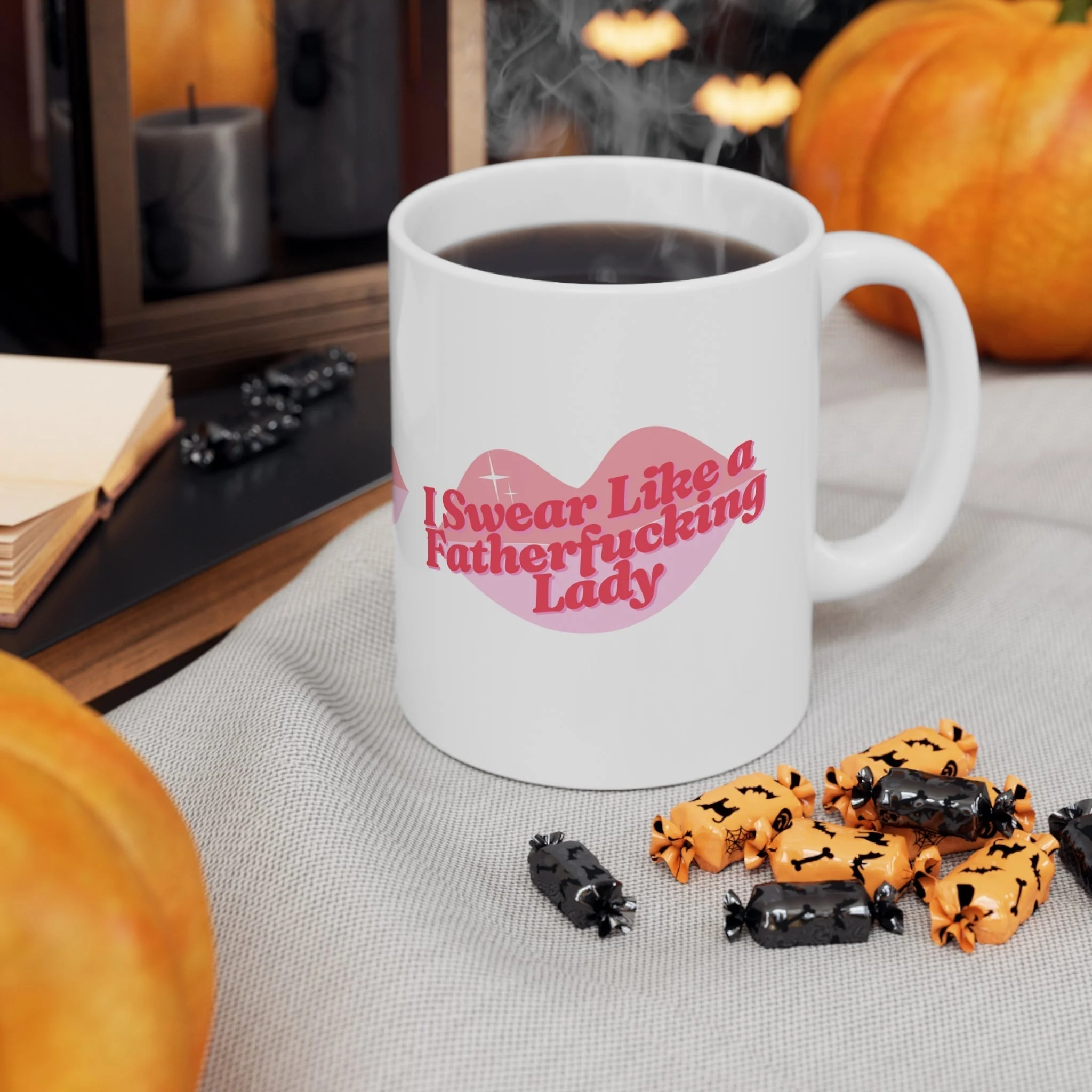 I Swear Like a Fatherf💋cking Lady Ceramic Mug 11oz - Image 7