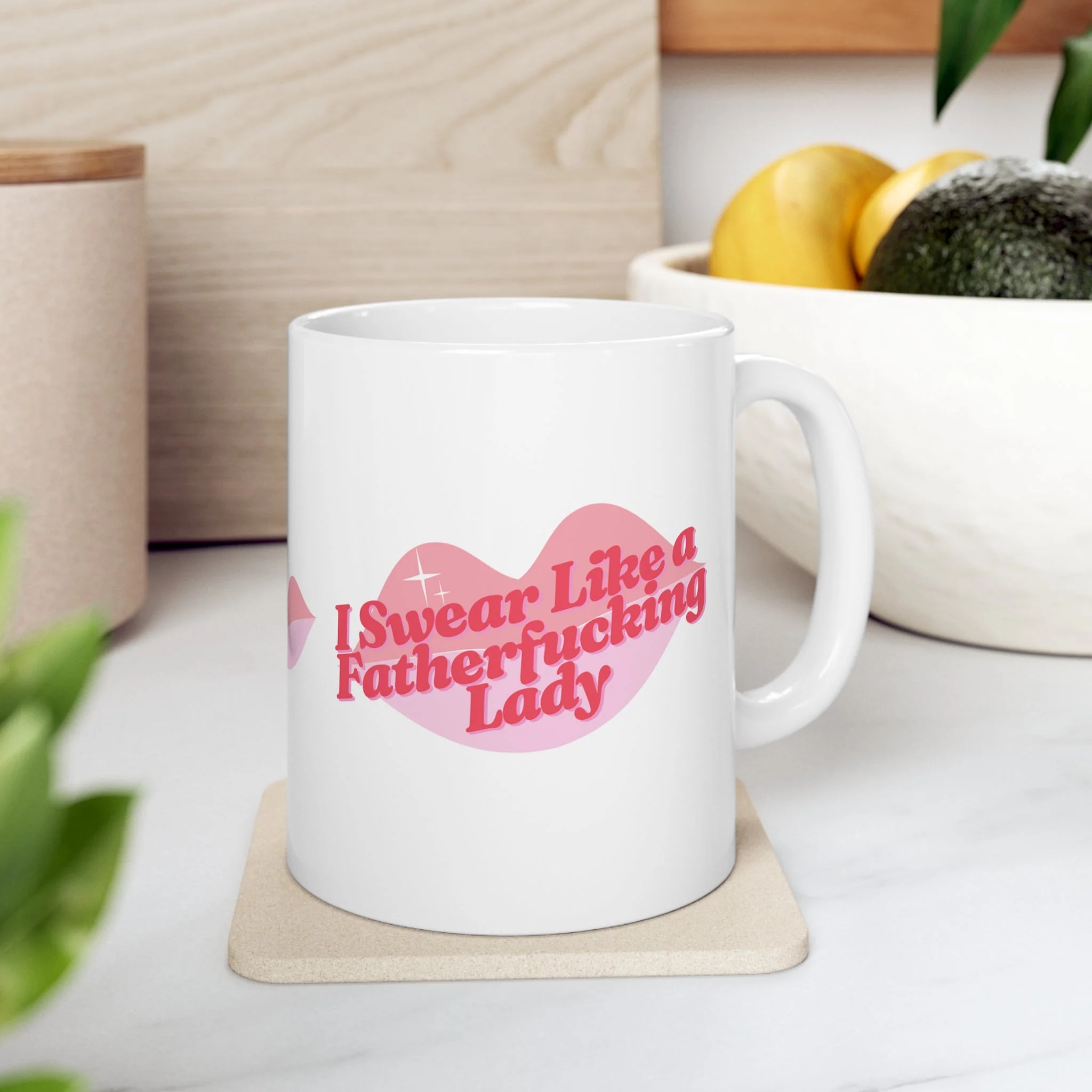 I Swear Like a Fatherf💋cking Lady Ceramic Mug 11oz - Image 8