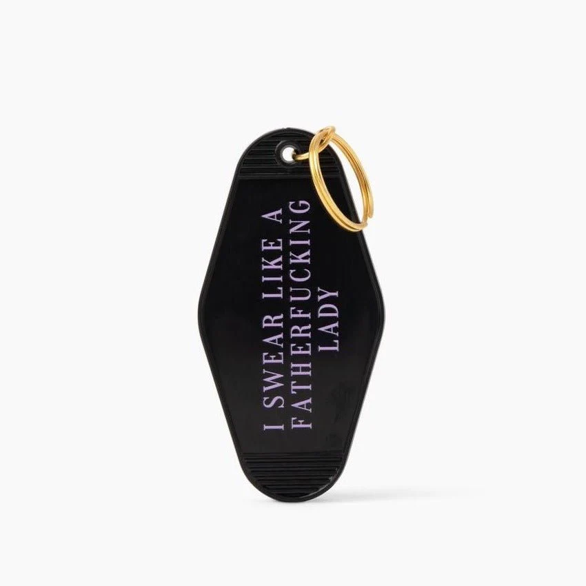 ULTRA SWEARY I Swear Like a Fatherf*cking Lady Motel Keychain in Black