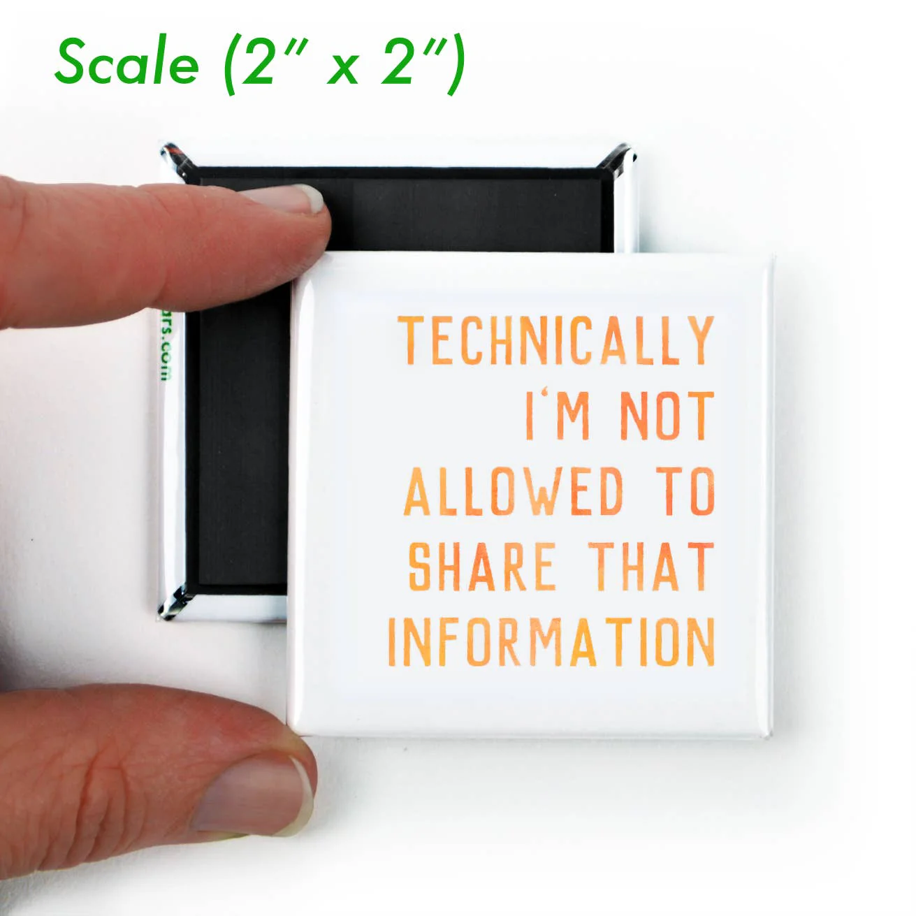 I Wonder Why I've Been So Moody Lately, Must Be the H̶o̶r̶m̶o̶n̶e̶s̶ Patriarchy Magnet | 2" x 2" Square Mini Size - Image 5