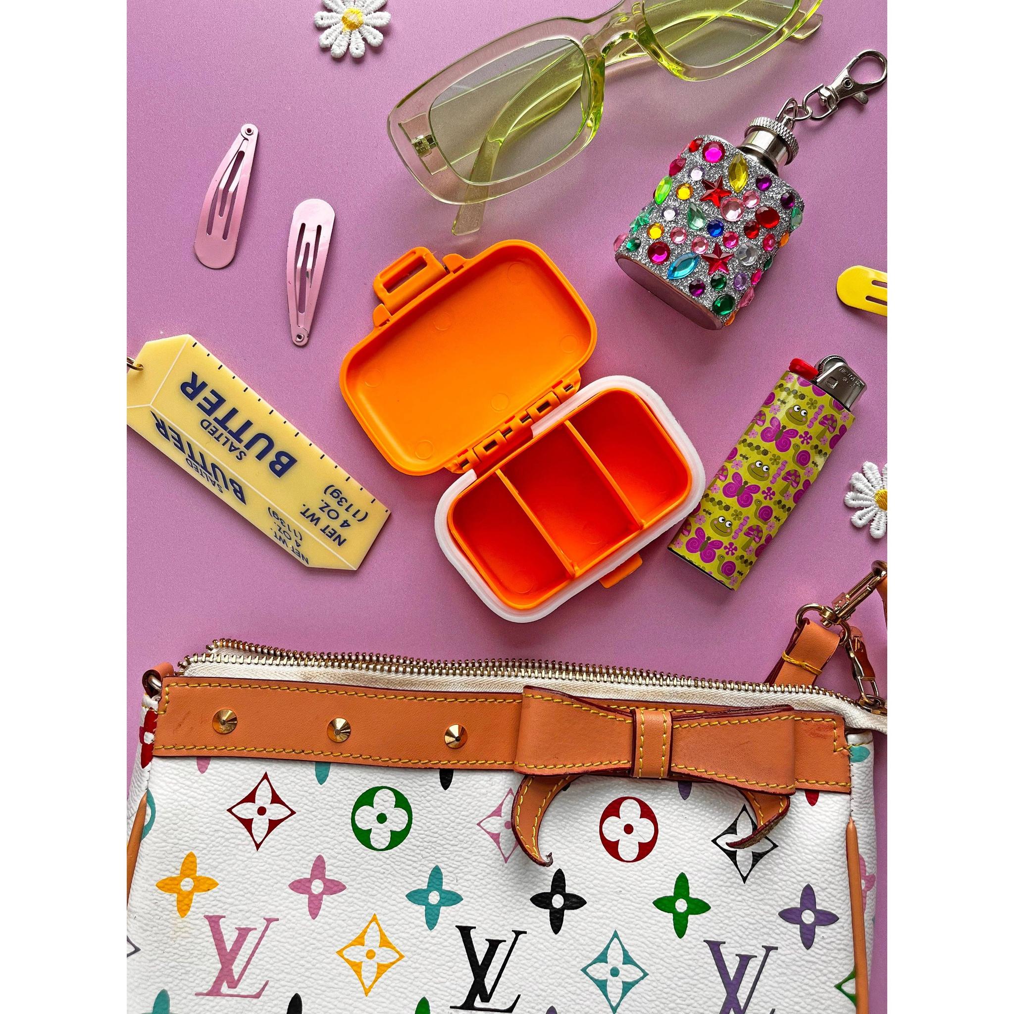 IBS Survivor Pill Case in Orange | 3 Compartments Medicine Box - Image 5
